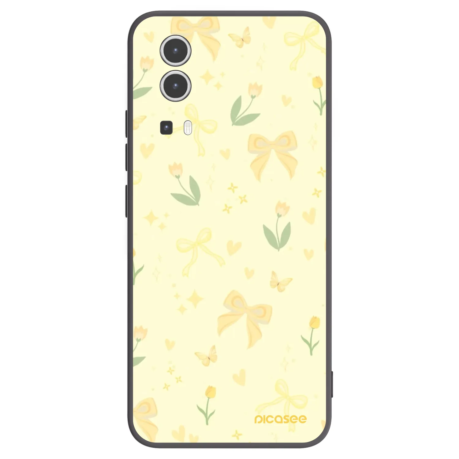 Picasee crna silikonska maskica za Vivo Y72 5G - Honey Blossom