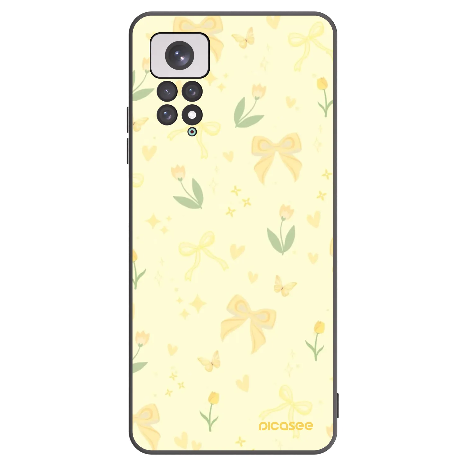 Picasee crna silikonska maskica za Xiaomi Redmi Note 11 - Honey Blossom