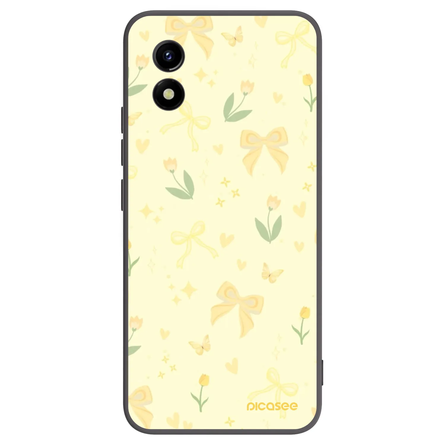 Picasee crna silikonska maskica za Vivo Y01 - Honey Blossom
