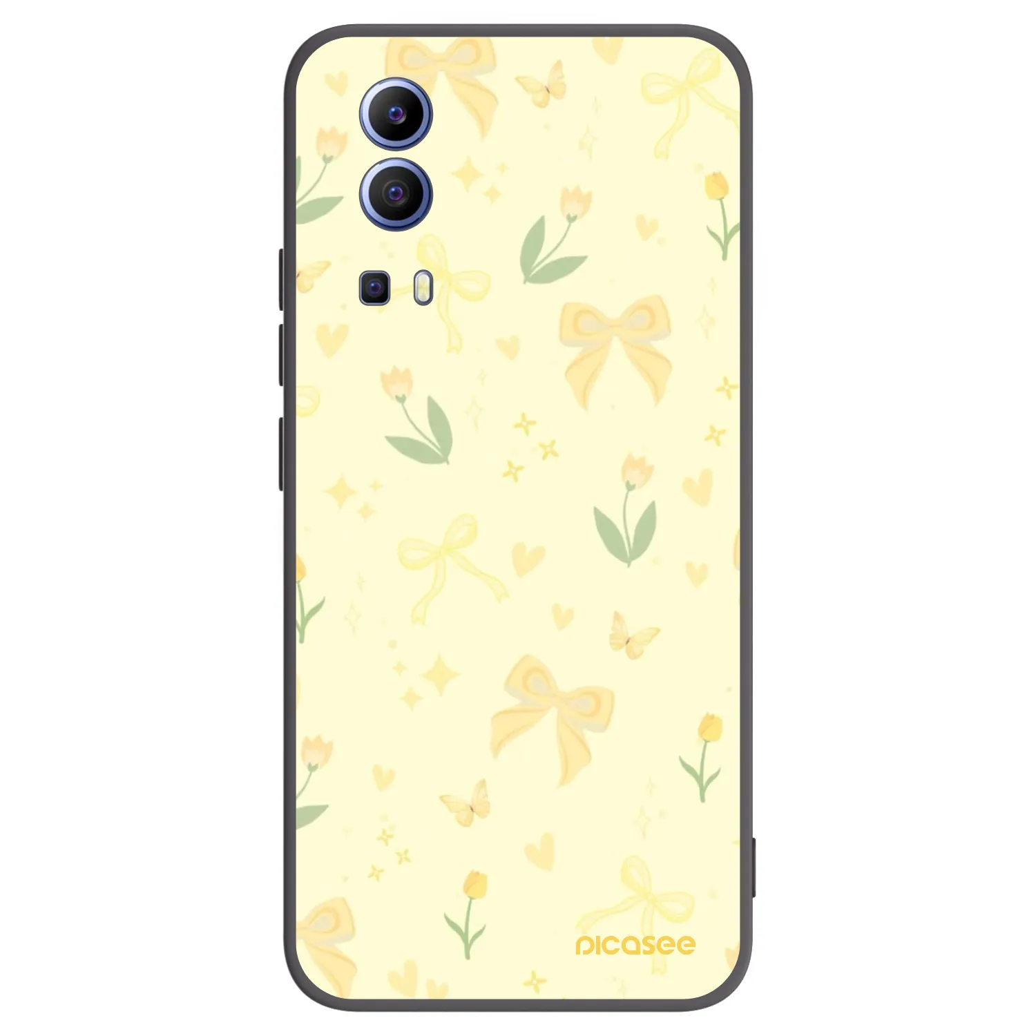Picasee crna silikonska maskica za Vivo Y52 5G - Honey Blossom