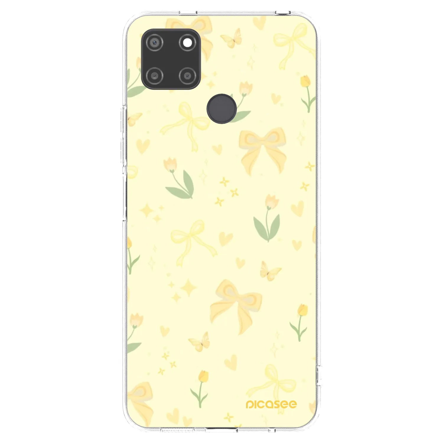 Picasee silikonska prozirna maskica za Realme C21Y - Honey Blossom