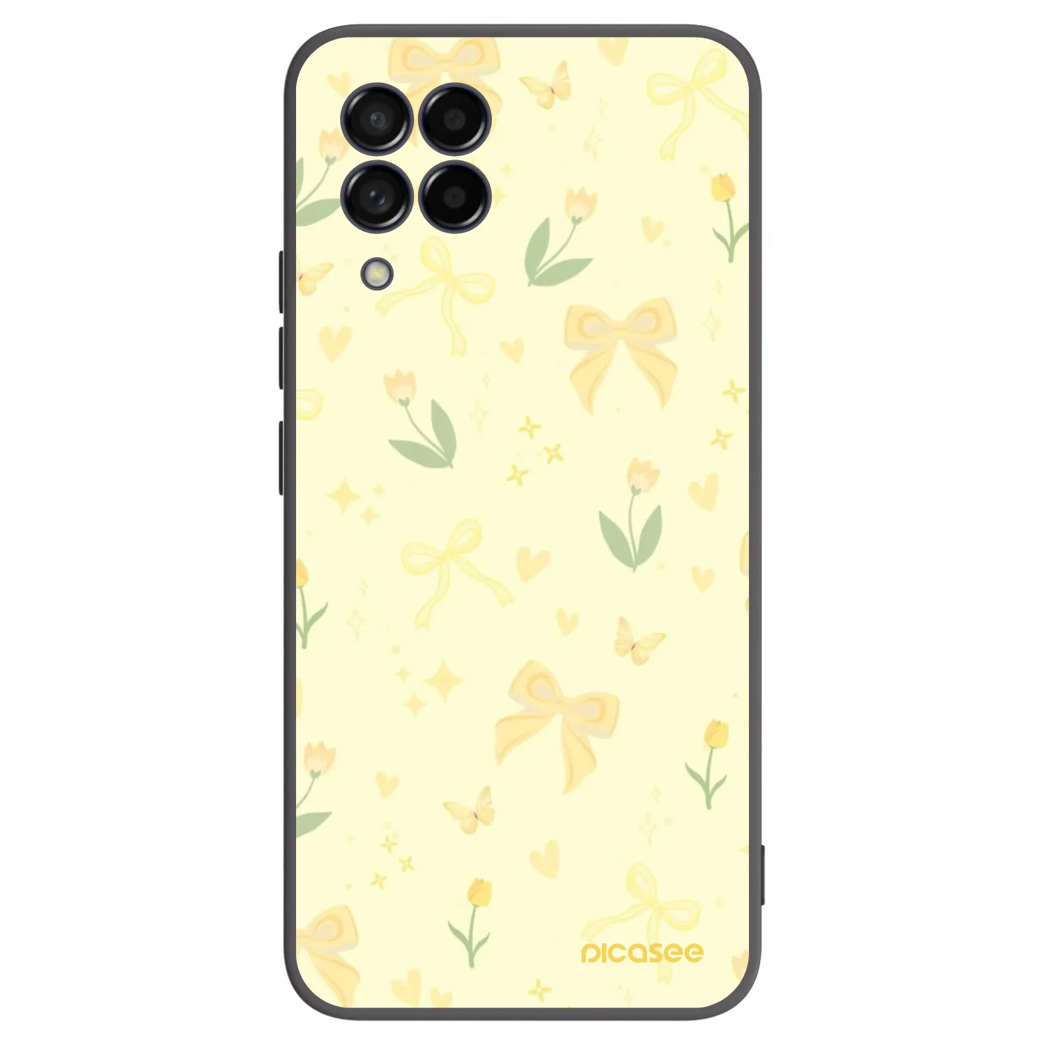 Picasee crna silikonska maskica za Samsung Galaxy M53 5G - Honey Blossom
