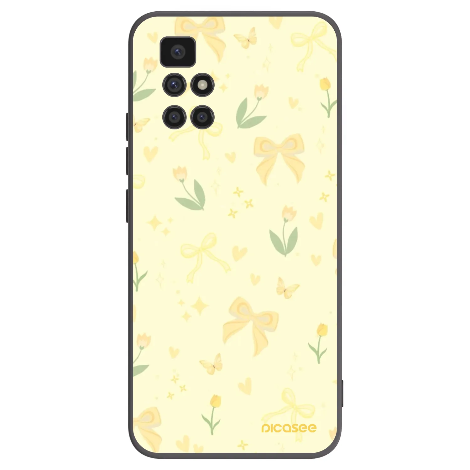 Picasee crna silikonska maskica za Xiaomi Redmi 10 (2022) - Honey Blossom