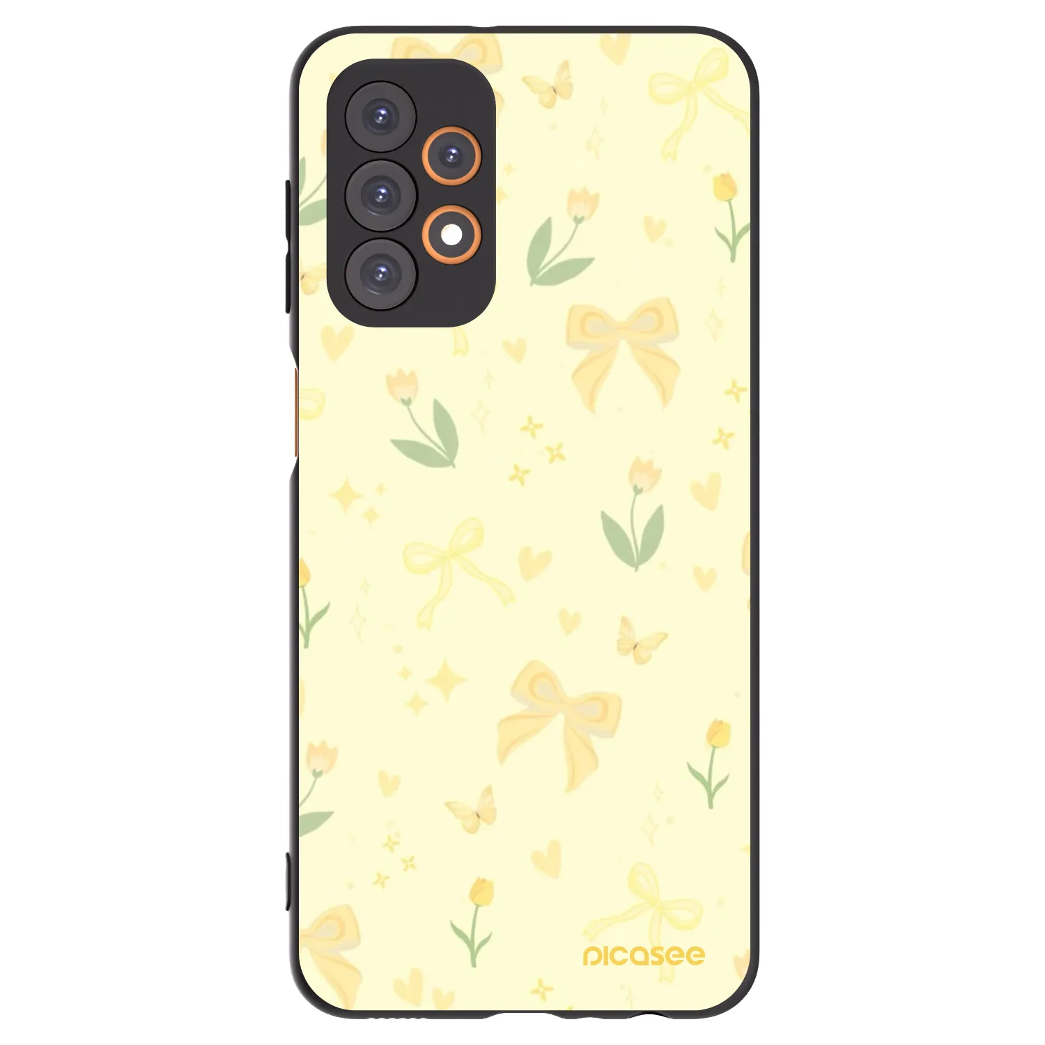 Picasee crna silikonska maskica za Samsung Galaxy A23 A235F 4G - Honey Blossom