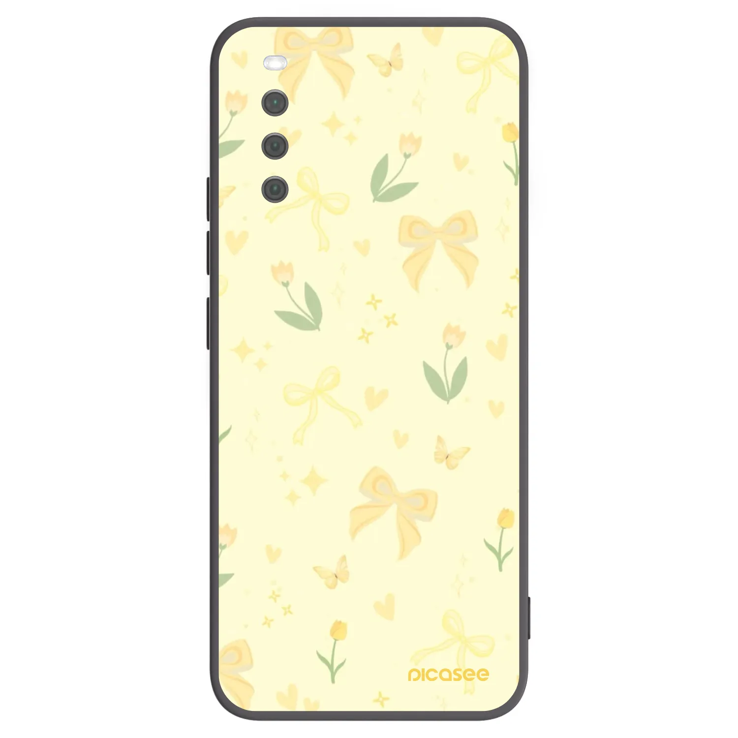 Picasee crna silikonska maskica za Sony Xperia 10 III - Honey Blossom