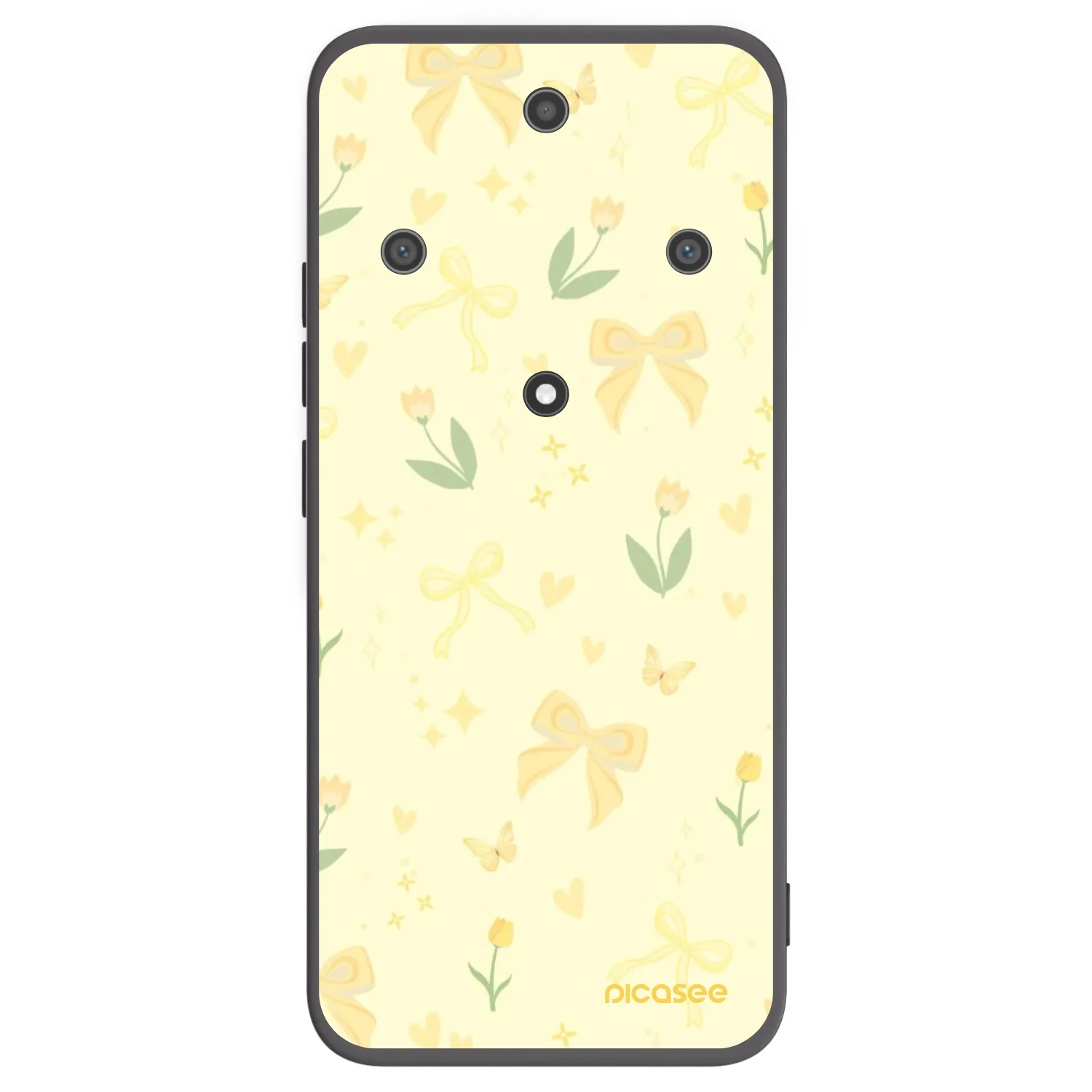 Picasee crna silikonska maskica za Honor Magic5 Lite 5G - Honey Blossom