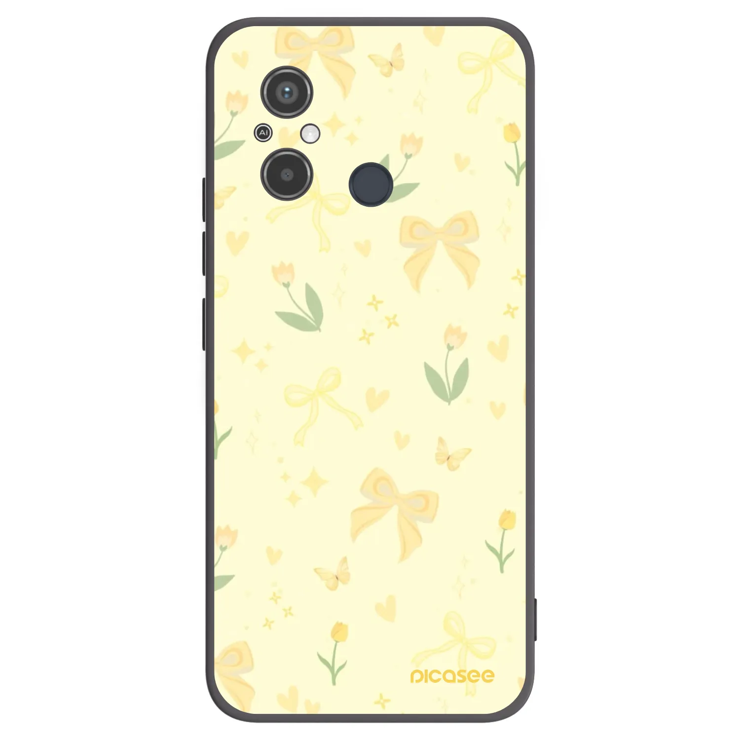 Picasee crna silikonska maskica za Xiaomi Redmi 12C - Honey Blossom