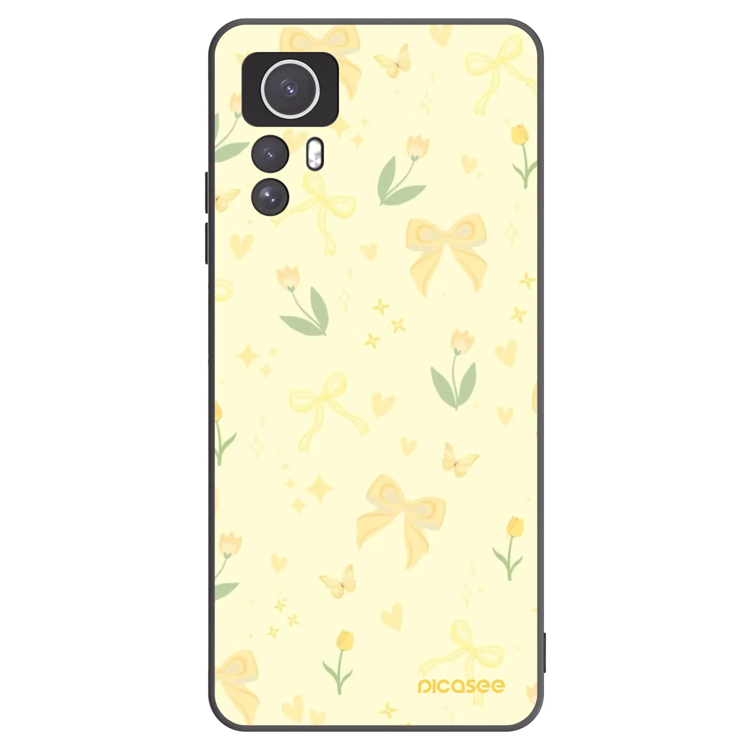 Picasee crna silikonska maskica za Xiaomi Redmi Note 12S - Honey Blossom