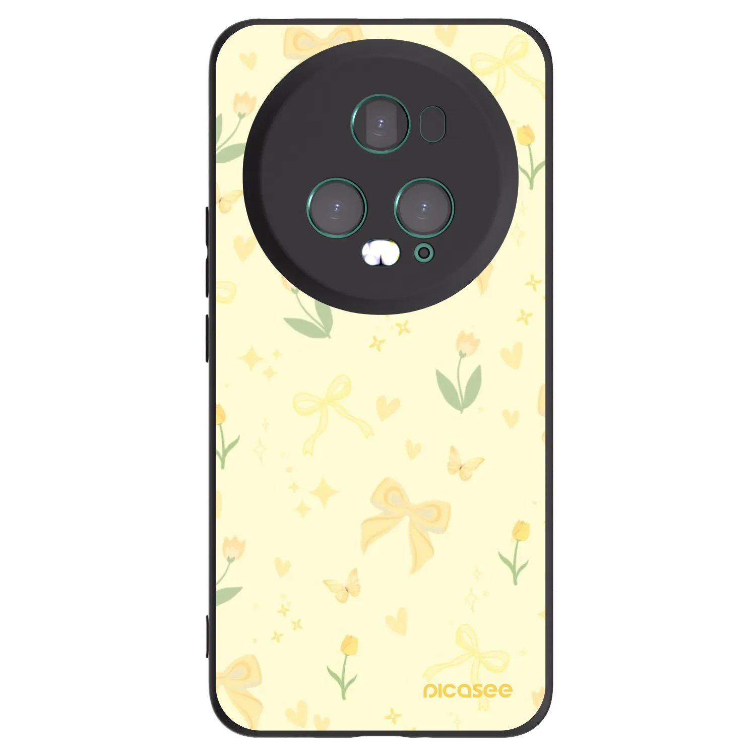 Picasee crna silikonska maskica za Honor Magic5 Pro - Honey Blossom