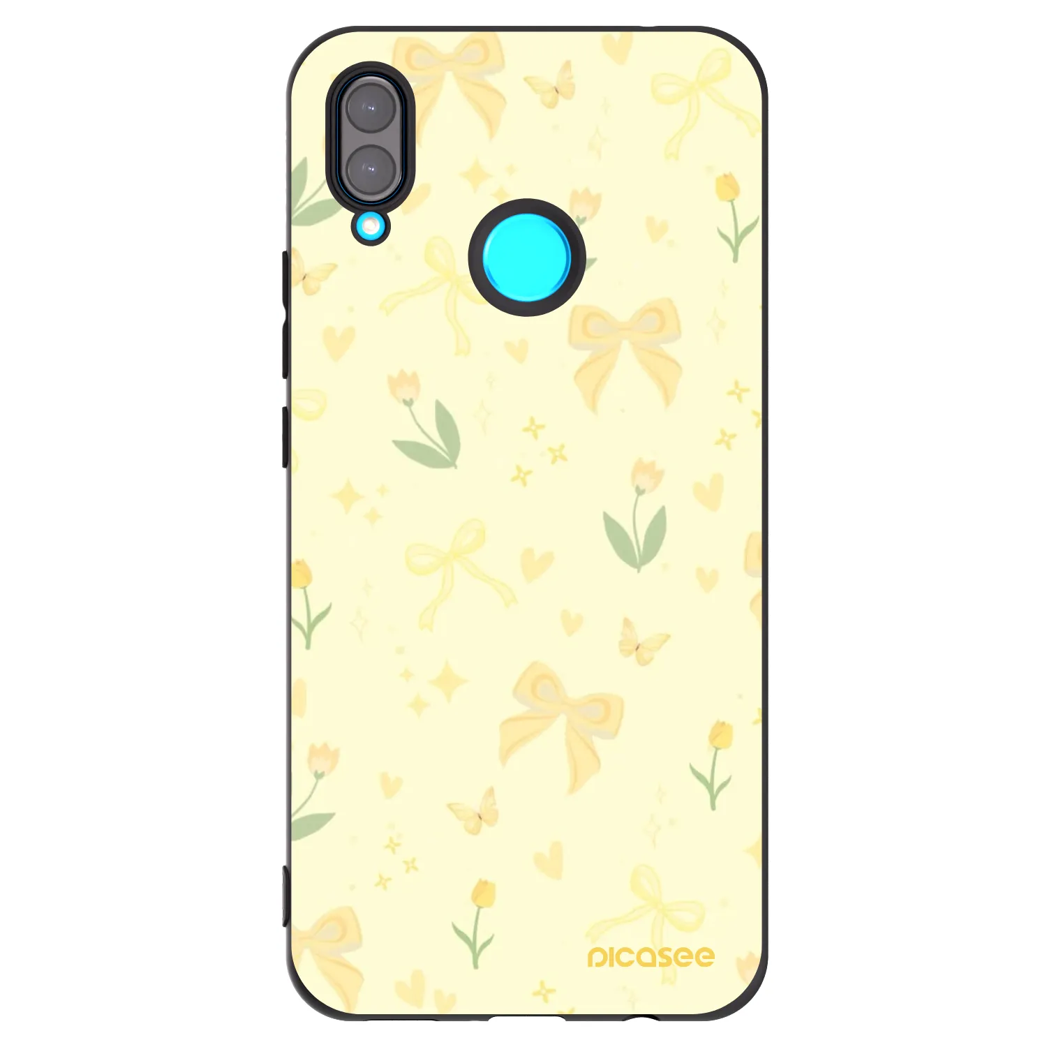 Picasee crna silikonska maskica za Huawei Nova 3 - Honey Blossom