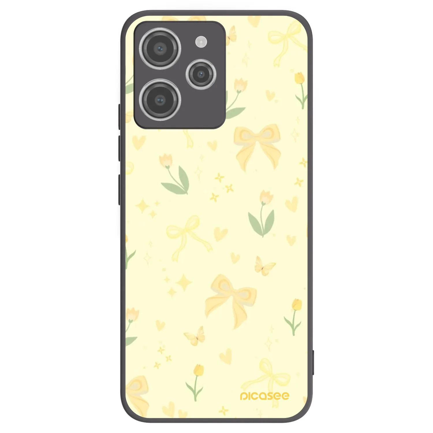 Picasee crna silikonska maskica za Xiaomi Redmi 12 4G - Honey Blossom