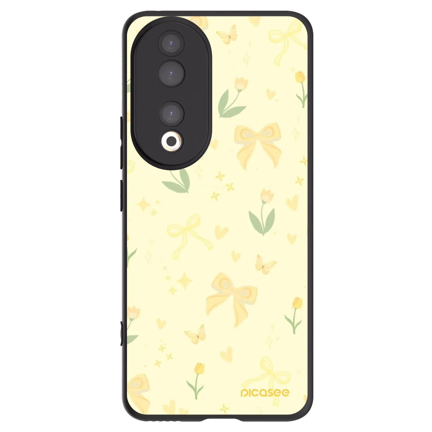 Picasee crna silikonska maskica za Honor 90 5G - Honey Blossom