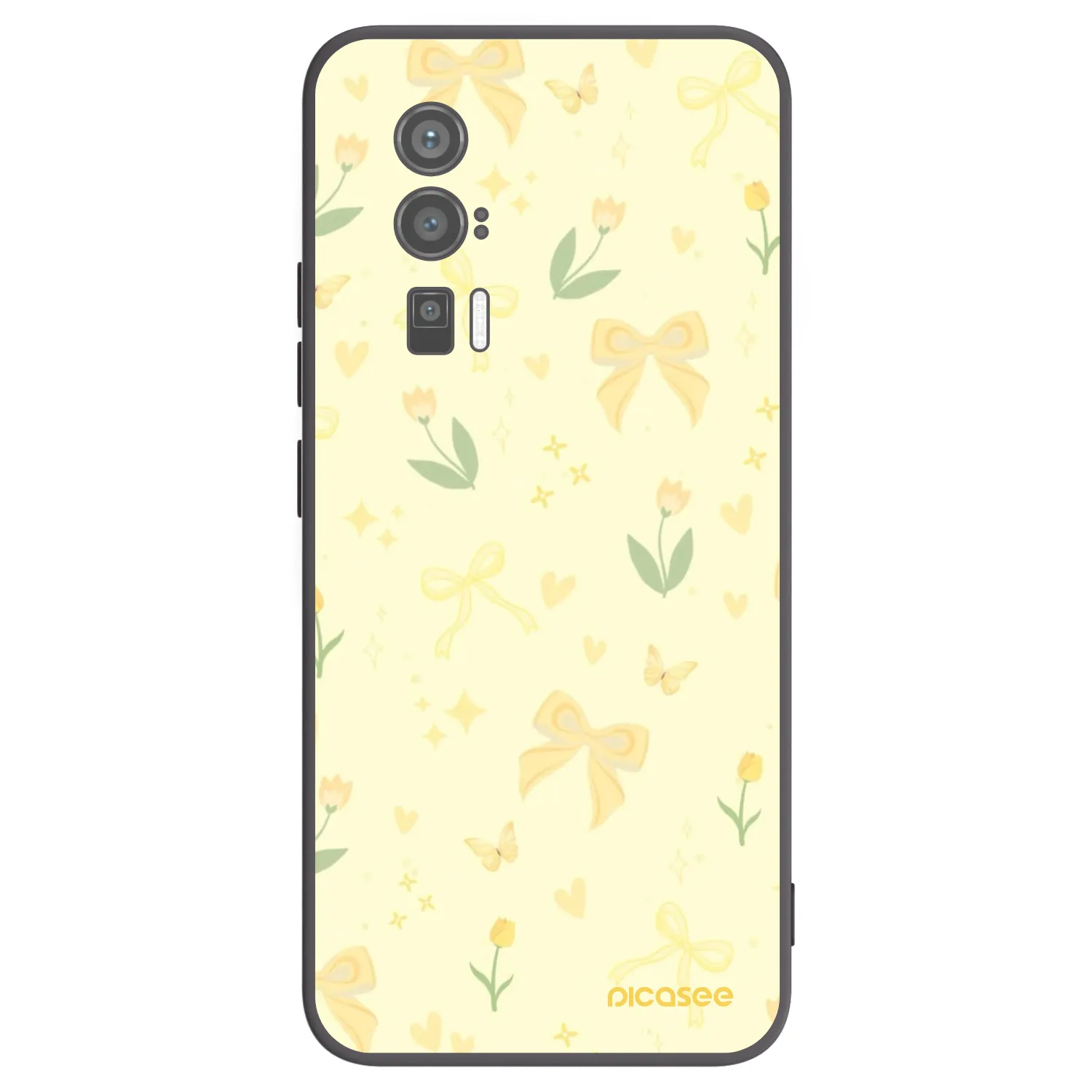 Picasee crna silikonska maskica za Xiaomi Poco F5 Pro 5G - Honey Blossom