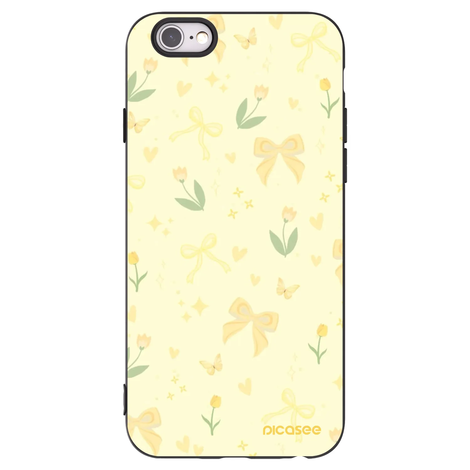 Picasee crna silikonska maskica za Apple iPhone 6/6S - Honey Blossom