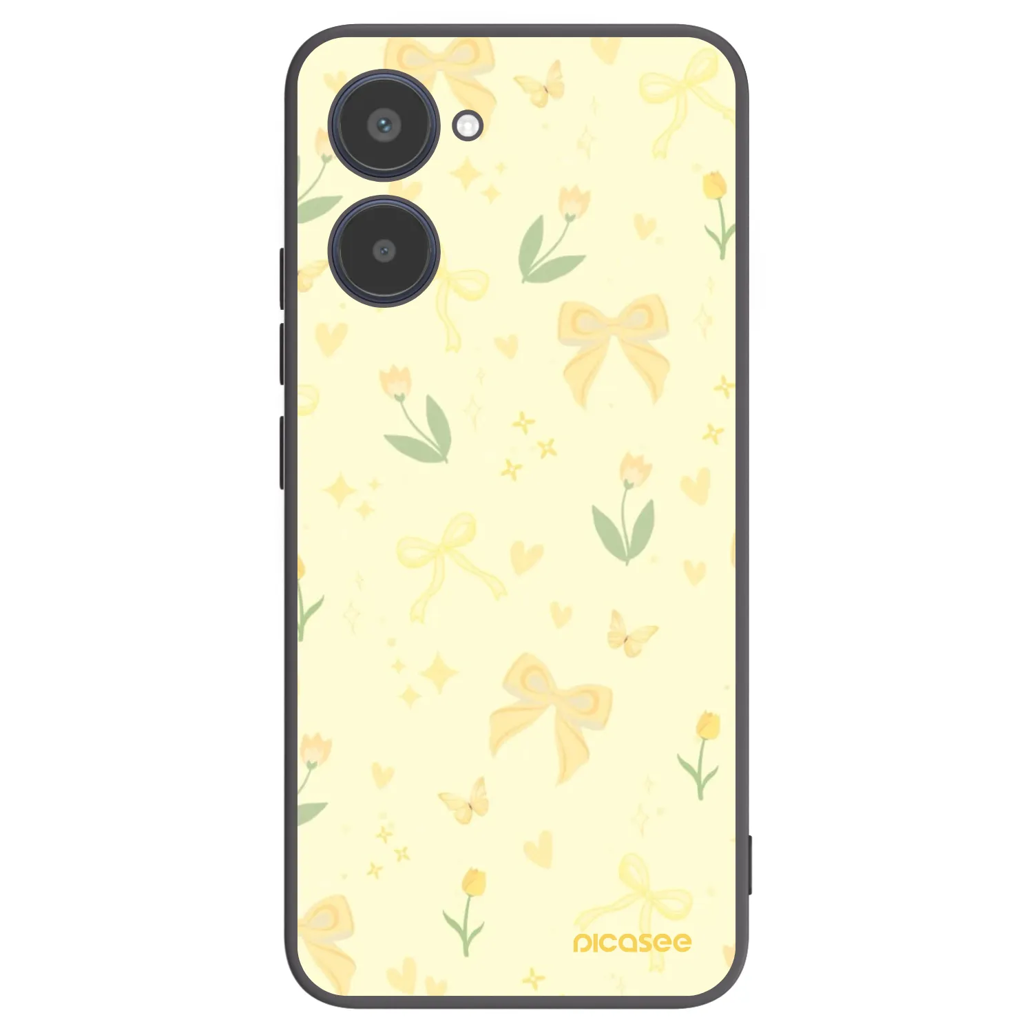 Picasee crna silikonska maskica za Realme 10 4G - Honey Blossom
