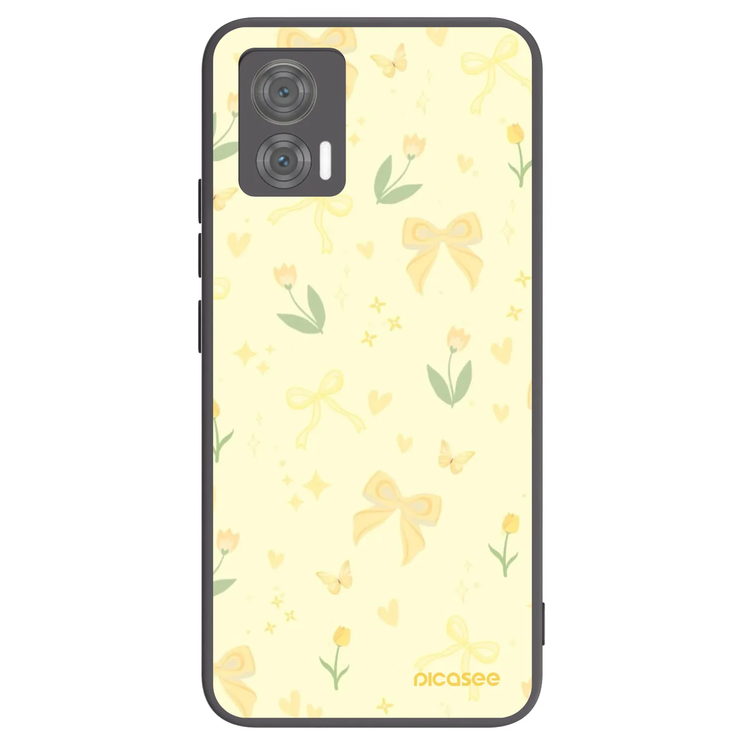 Picasee crna silikonska maskica za Motorola Edge 30 Neo - Honey Blossom