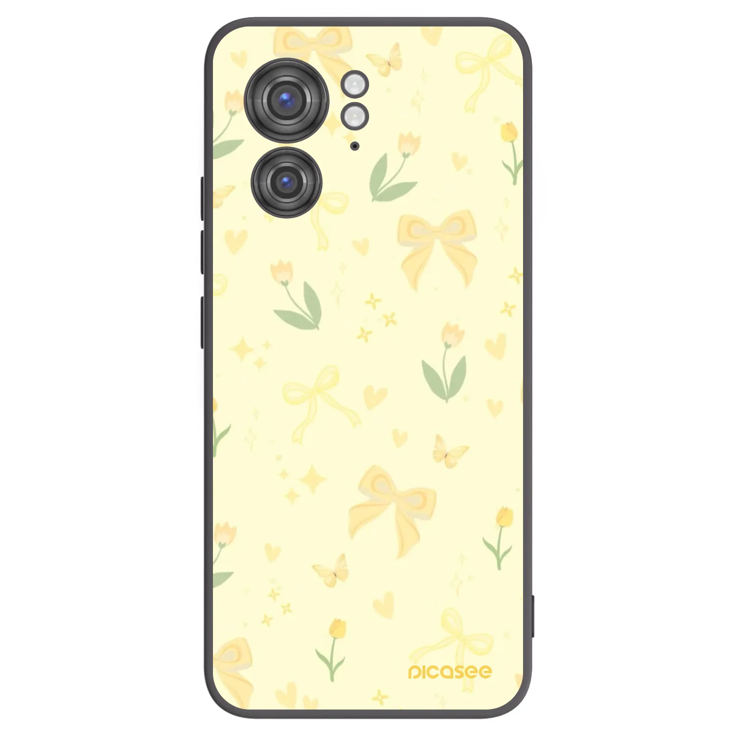 Picasee crna silikonska maskica za Motorola Edge 40 - Honey Blossom