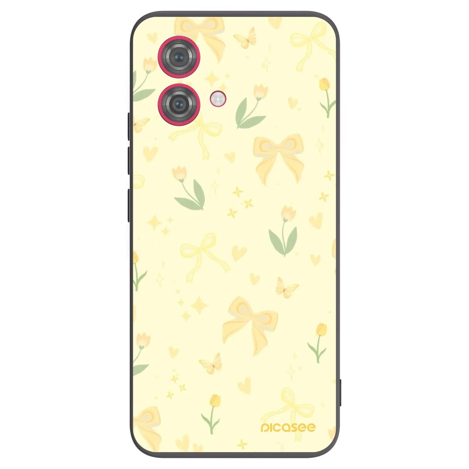 Picasee crna silikonska maskica za Motorola Moto G84 5G - Honey Blossom