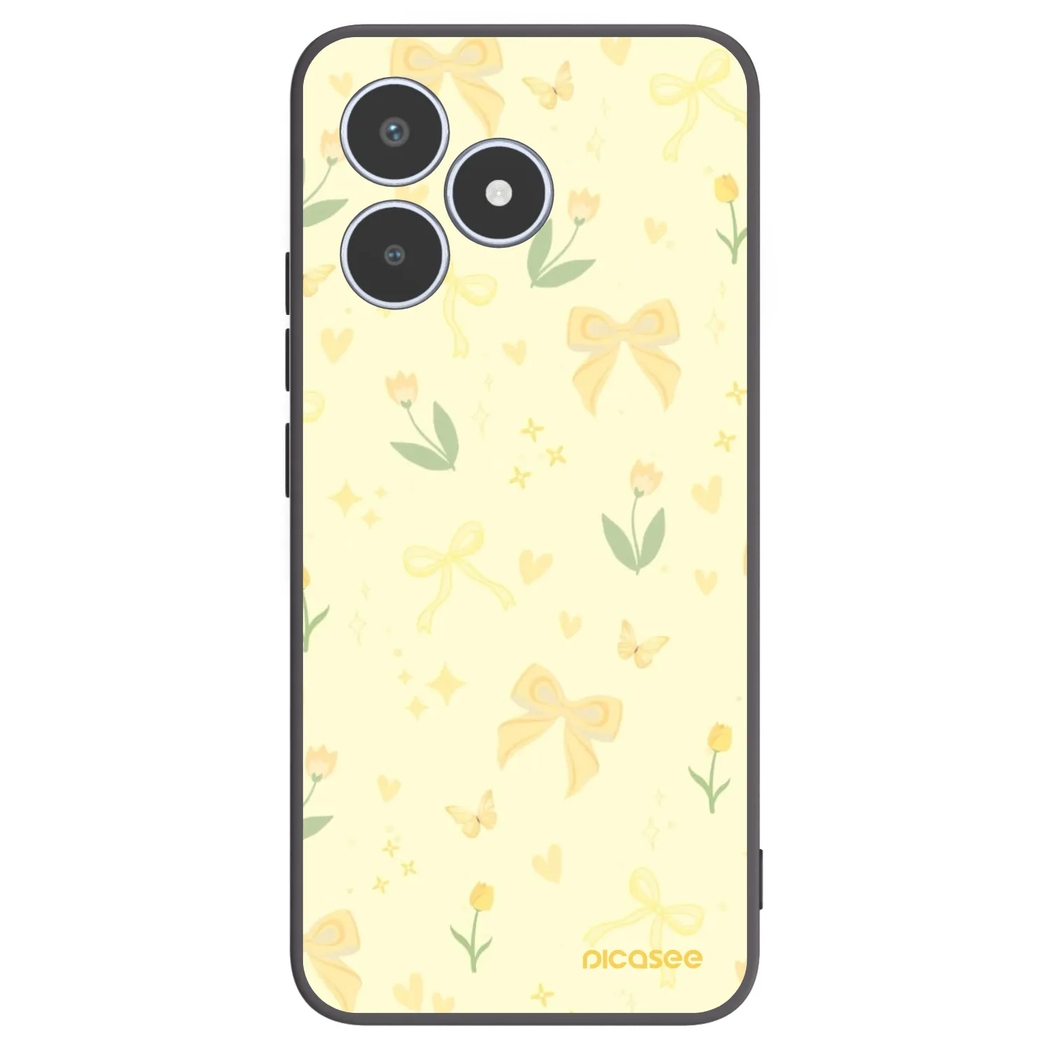 Picasee crna silikonska maskica za Realme C53 - Honey Blossom