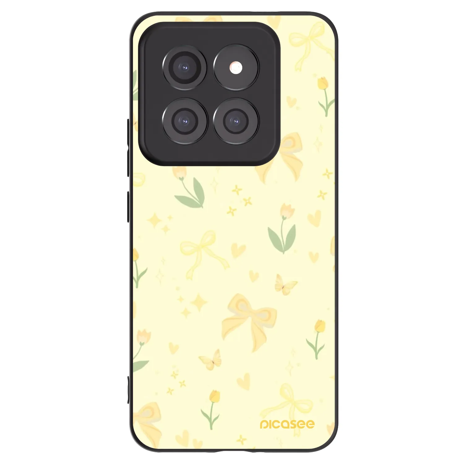Picasee crna silikonska maskica za Xiaomi 14 Pro - Honey Blossom