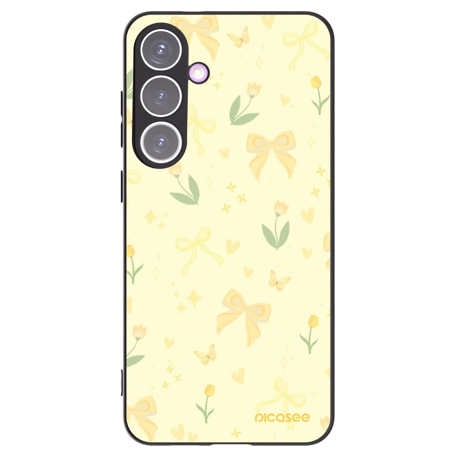Picasee crna silikonska maskica za Samsung Galaxy S24+ S926B 5G - Honey Blossom
