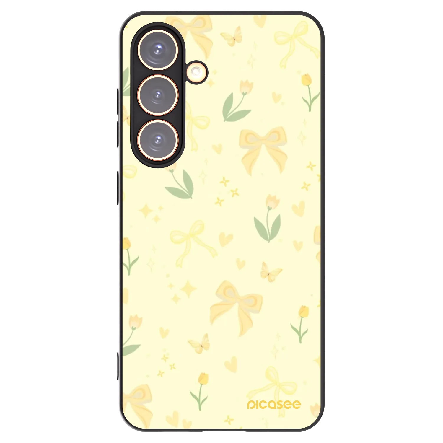 Picasee crna silikonska maskica za Samsung Galaxy S24 S921B 5G - Honey Blossom