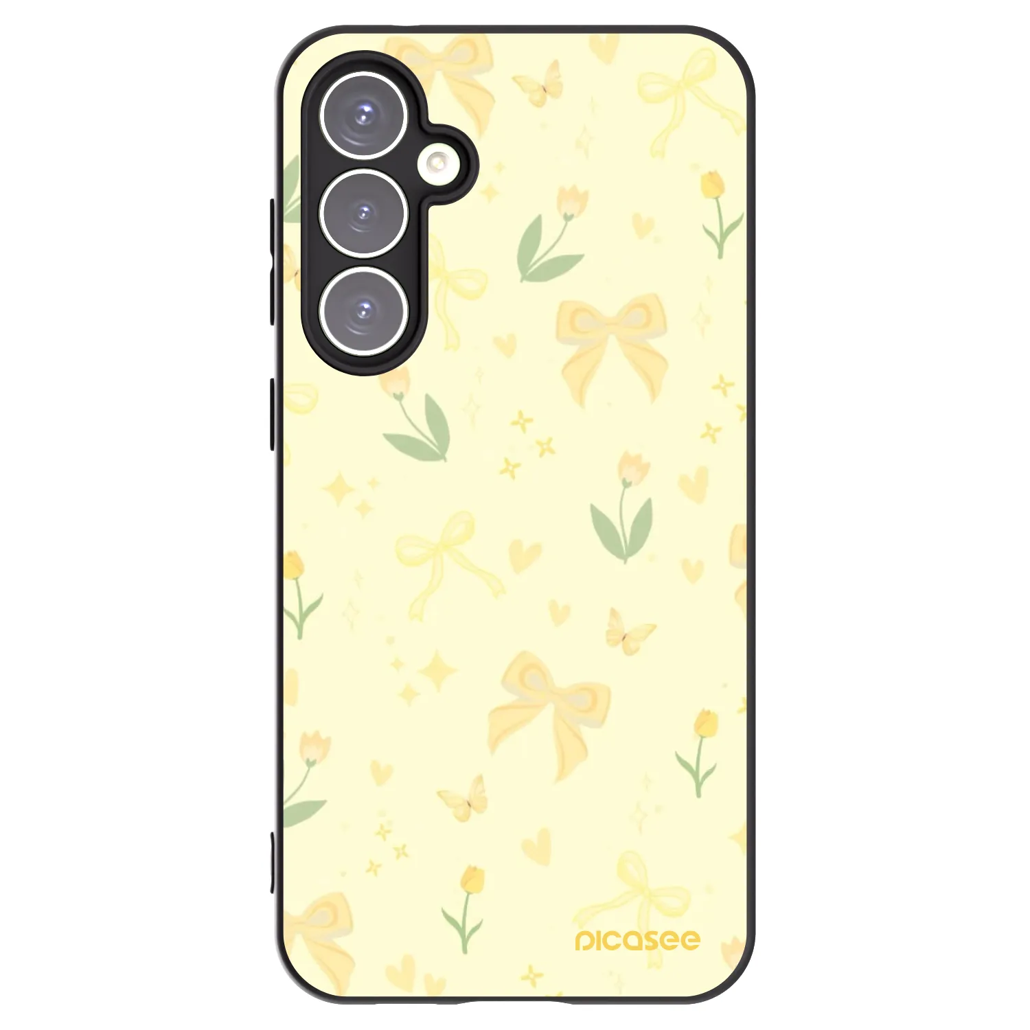 Picasee crna silikonska maskica za Samsung Galaxy S23 FE S711B - Honey Blossom