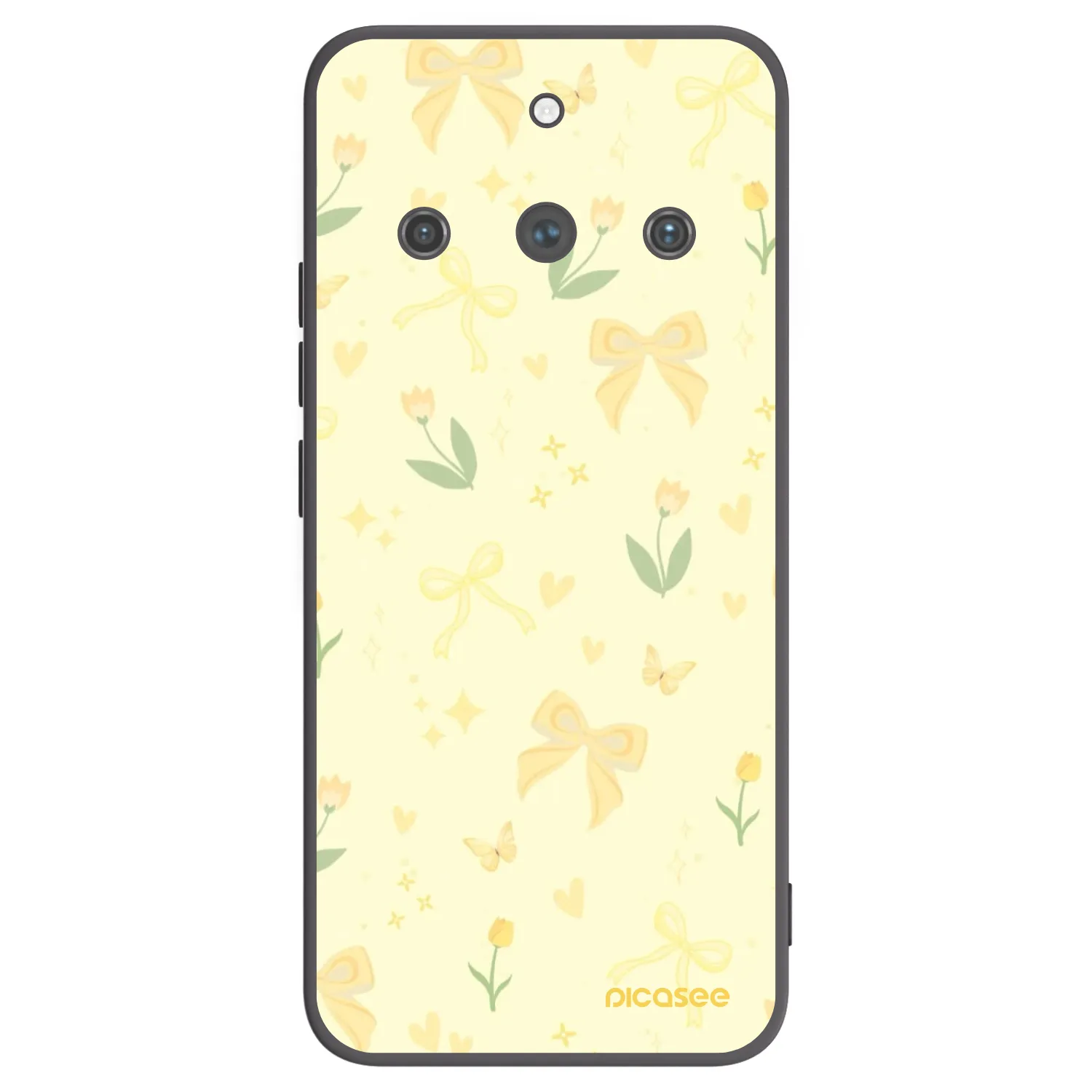 Picasee crna silikonska maskica za Realme 11 Pro+ - Honey Blossom