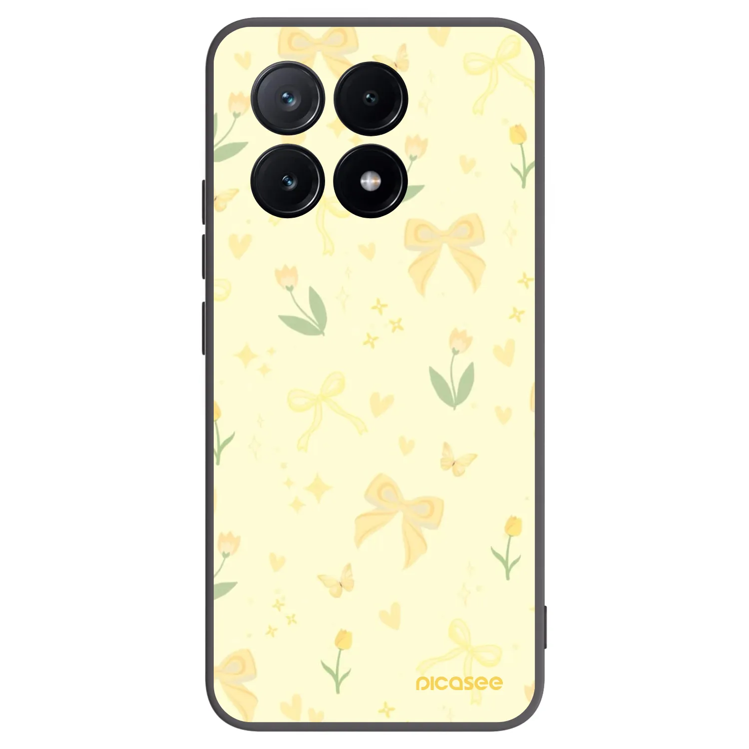 Picasee crna silikonska maskica za Xiaomi Poco X6 Pro - Honey Blossom
