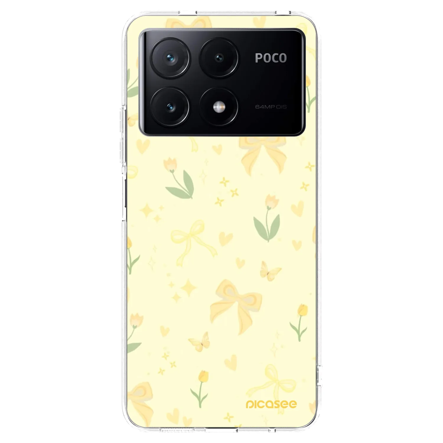 Picasee silikonska prozirna maskica za Xiaomi Poco X6 Pro - Honey Blossom