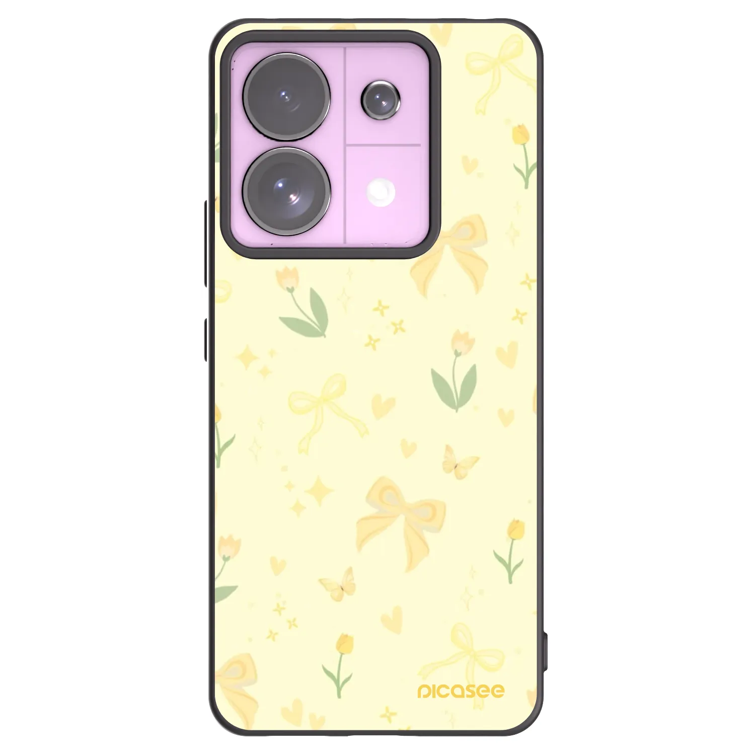 Picasee crna silikonska maskica za Xiaomi Redmi Note 13 Pro 5G - Honey Blossom