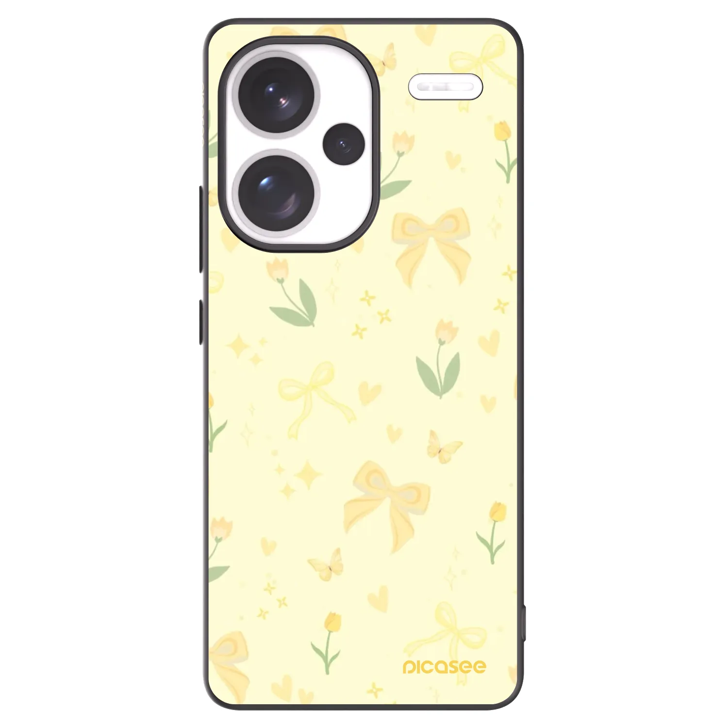 Picasee crna silikonska maskica za Xiaomi Redmi Note 13 Pro+ 5G - Honey Blossom