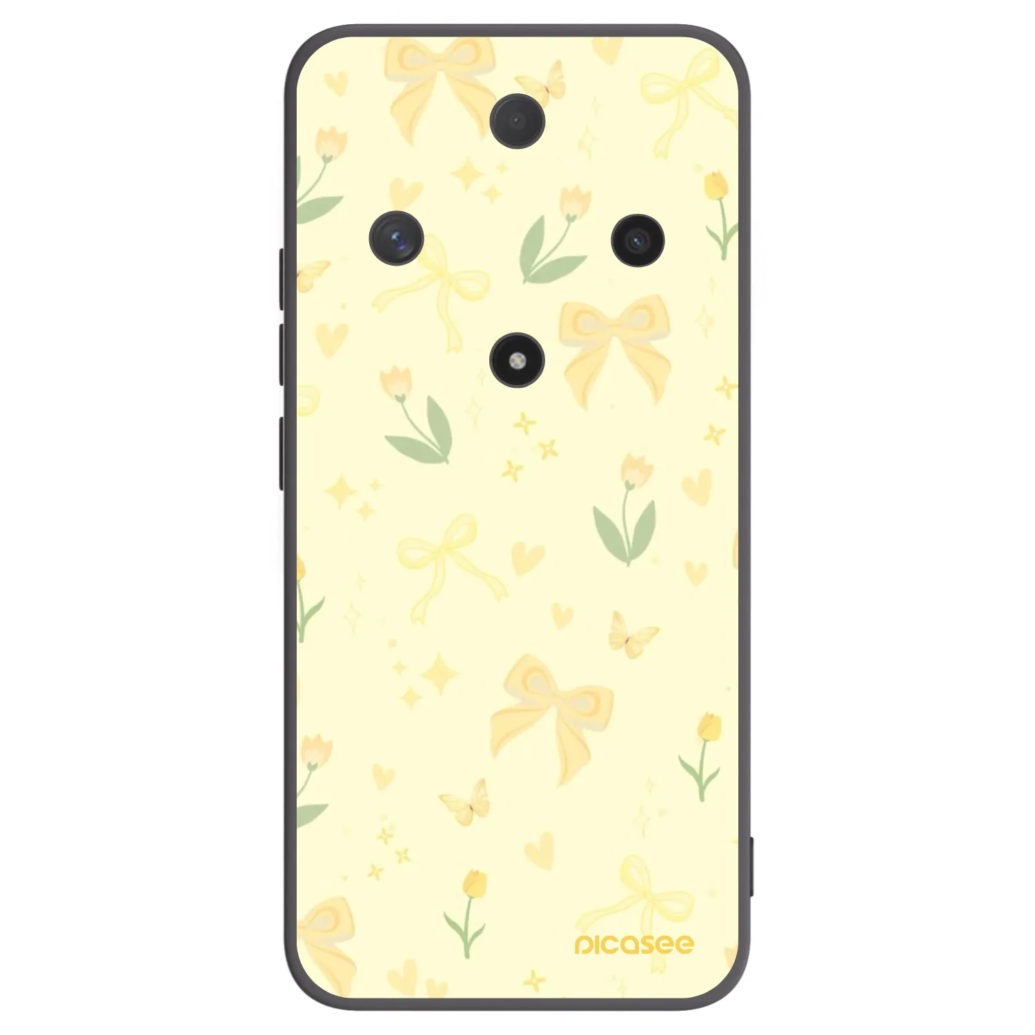 Picasee crna silikonska maskica za Honor Magic6 Lite 5G - Honey Blossom