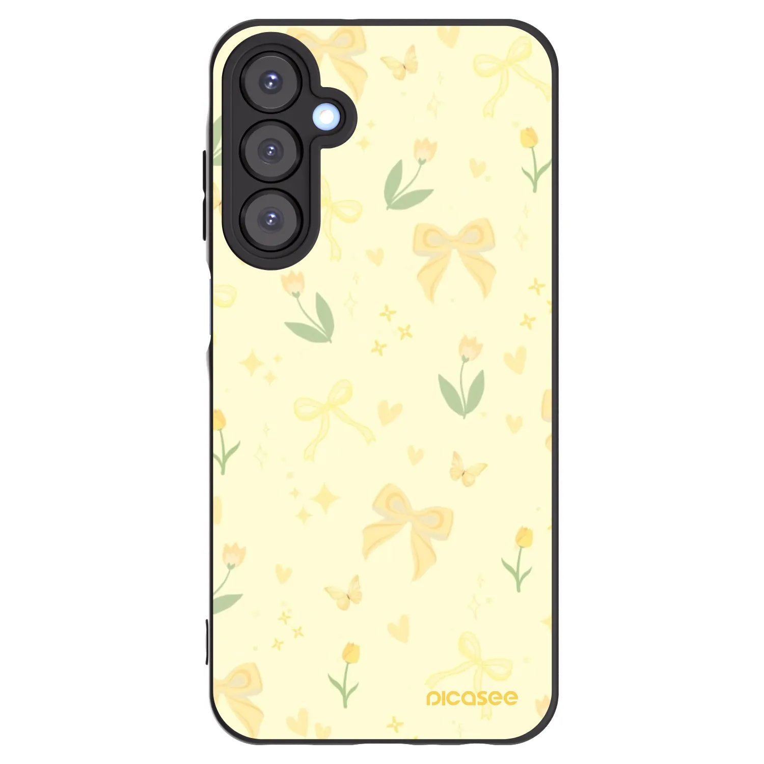 Picasee crna silikonska maskica za Samsung Galaxy A25 A256B 5G - Honey Blossom