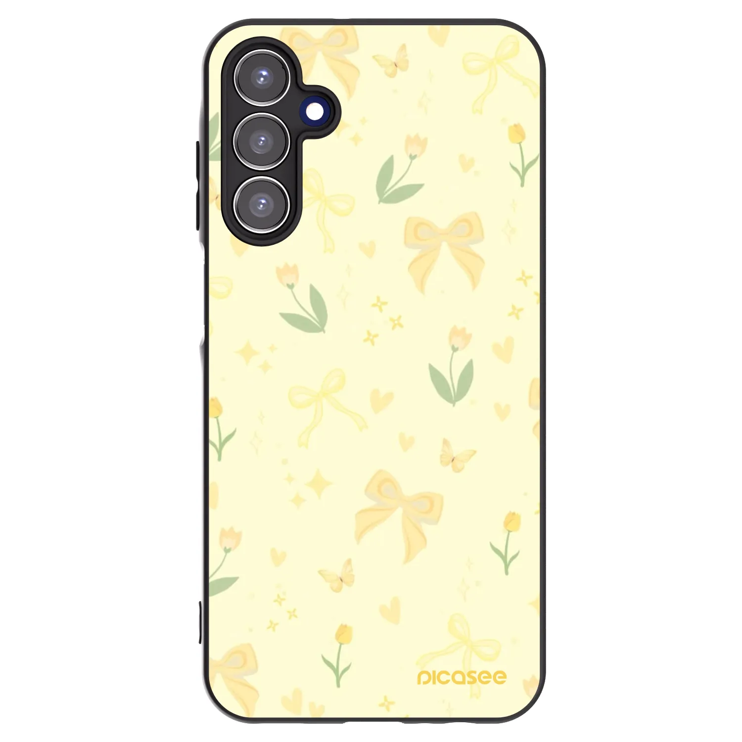Picasee crna silikonska maskica za Samsung Galaxy A15 A156B 5G - Honey Blossom