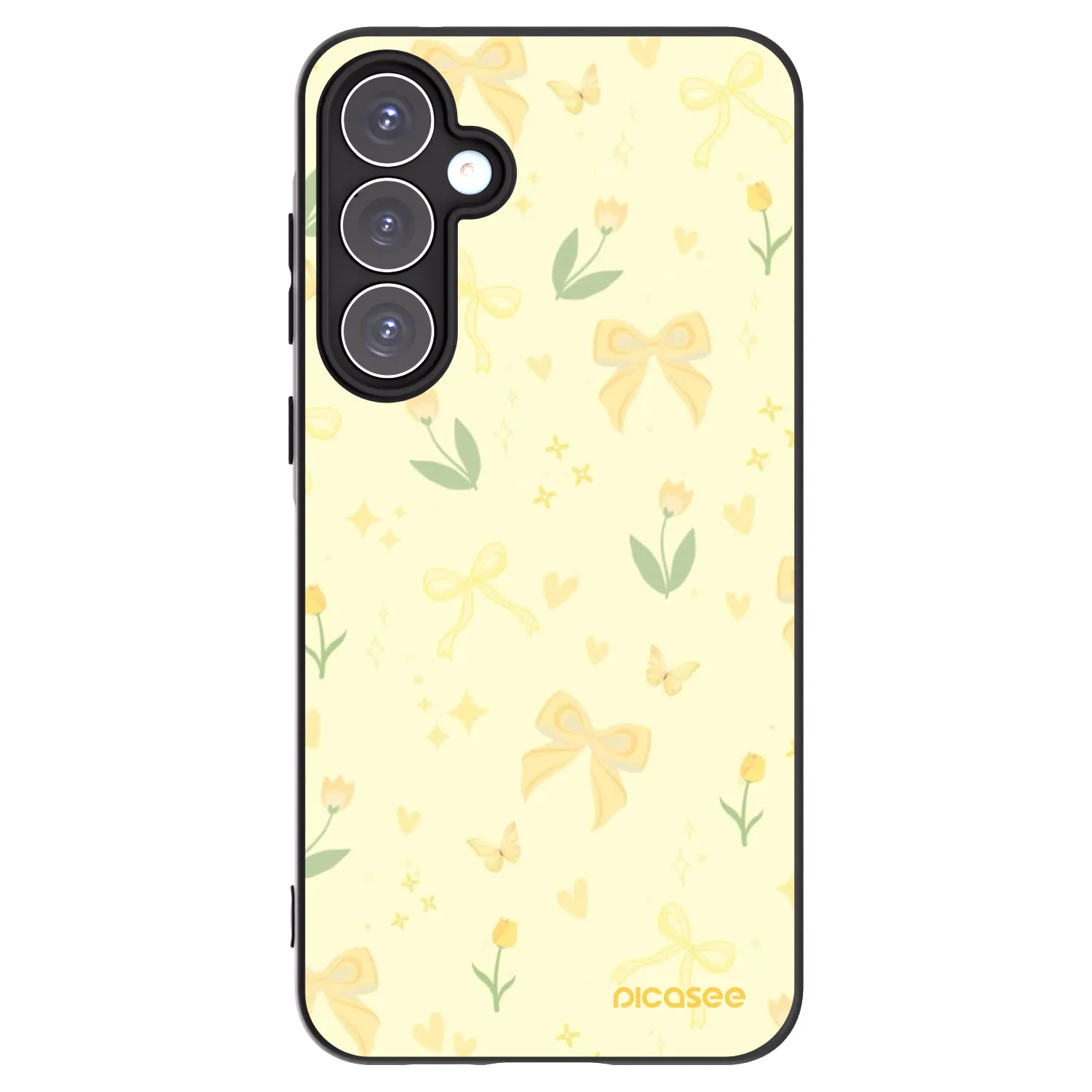 Picasee crna silikonska maskica za Samsung Galaxy A55 5G A556B - Honey Blossom