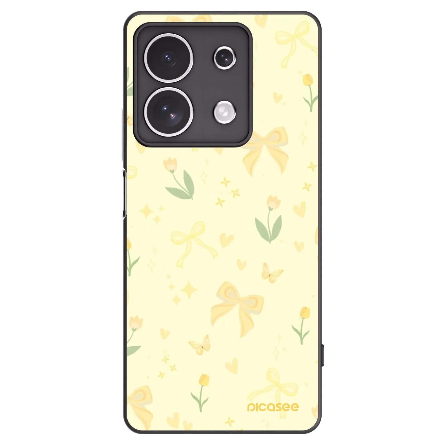 Picasee crna silikonska maskica za Xiaomi Redmi Note 13 4G - Honey Blossom