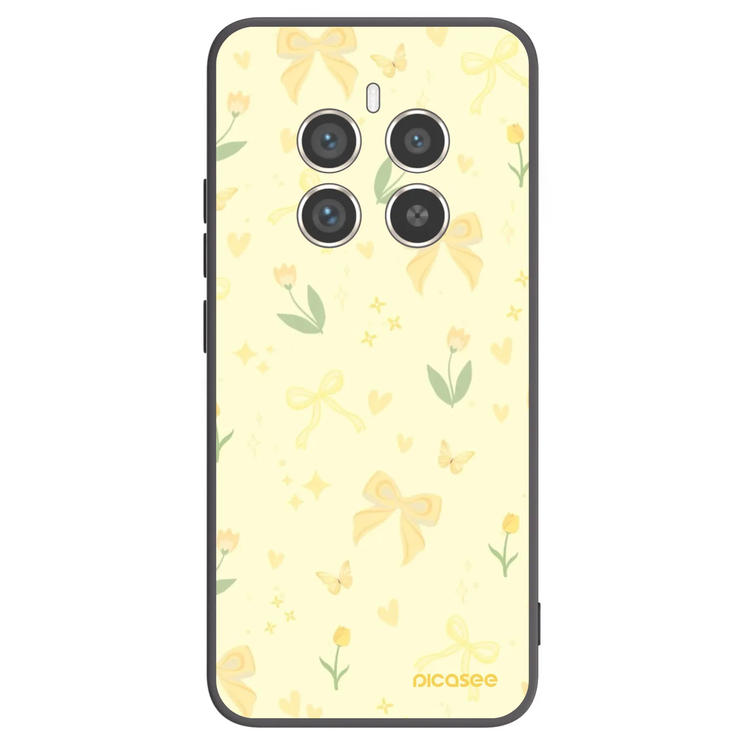 Picasee crna silikonska maskica za Realme 12 Pro 5G - Honey Blossom
