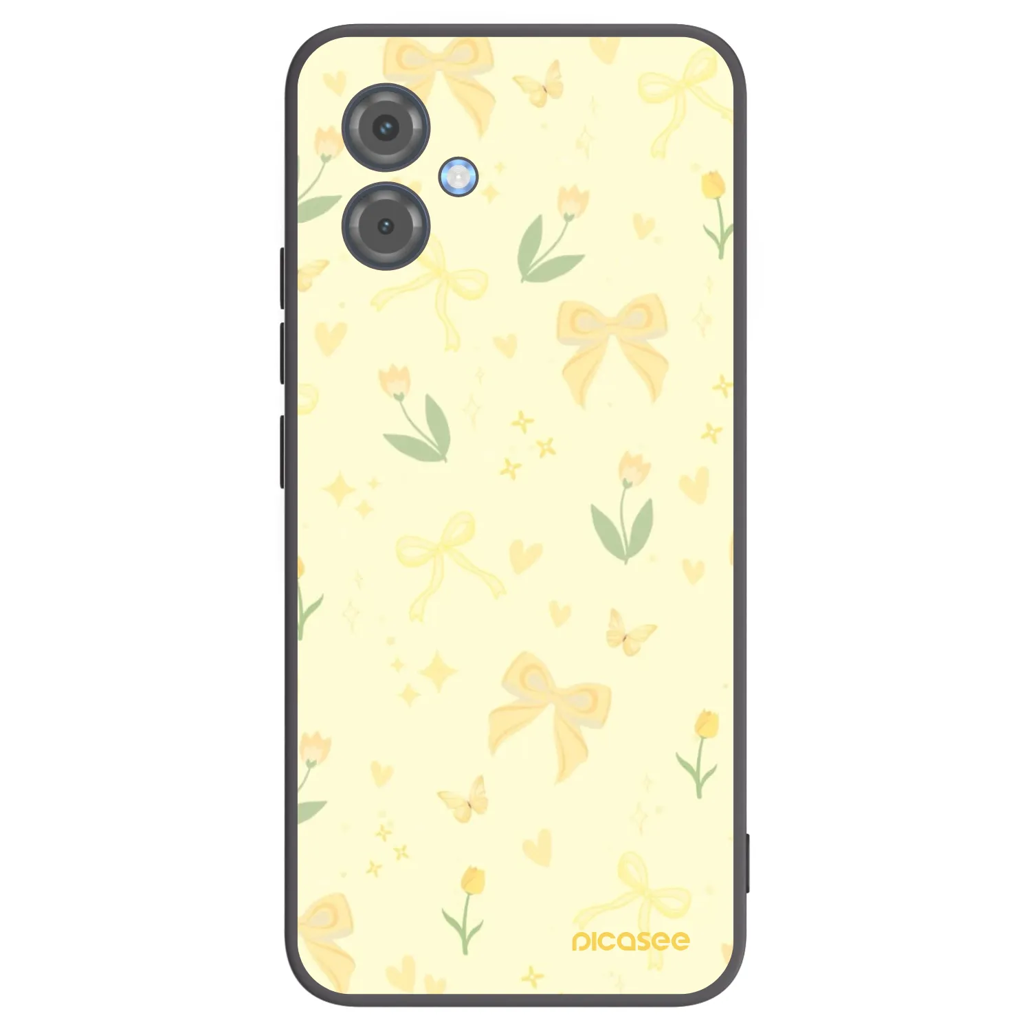 Picasee crna silikonska maskica za Motorola Moto G14 - Honey Blossom