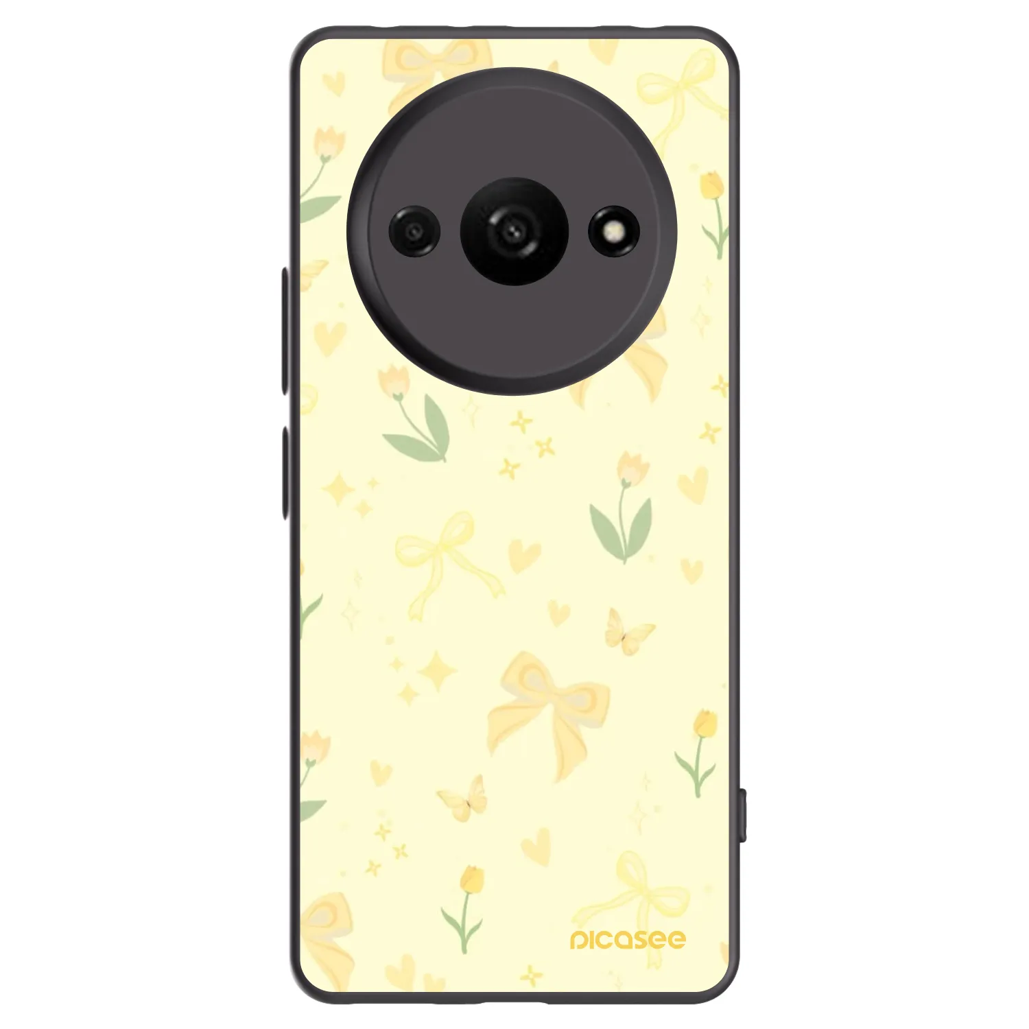 Picasee crna silikonska maskica za Xiaomi Redmi A3 - Honey Blossom