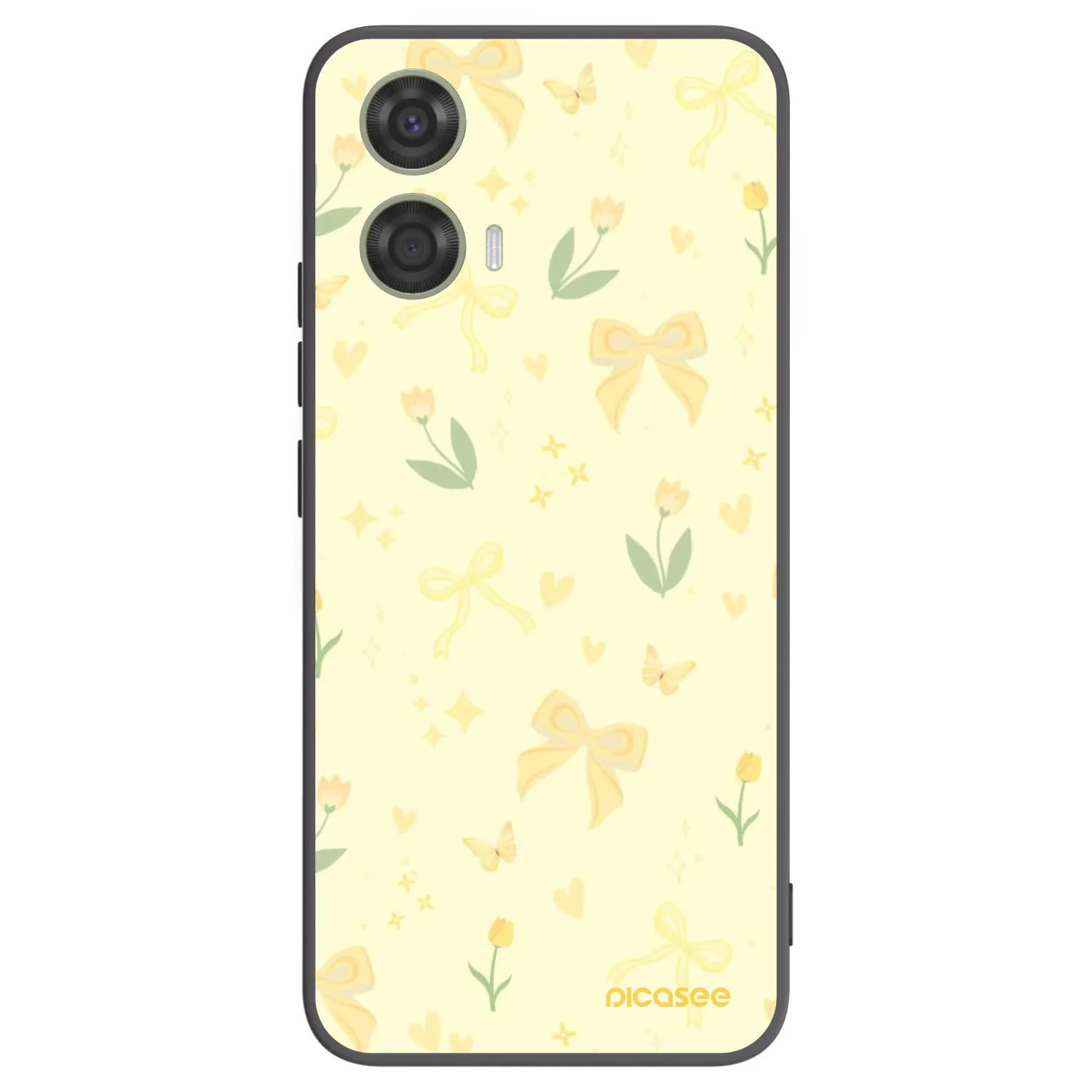 Picasee crna silikonska maskica za Motorola Moto G24 - Honey Blossom