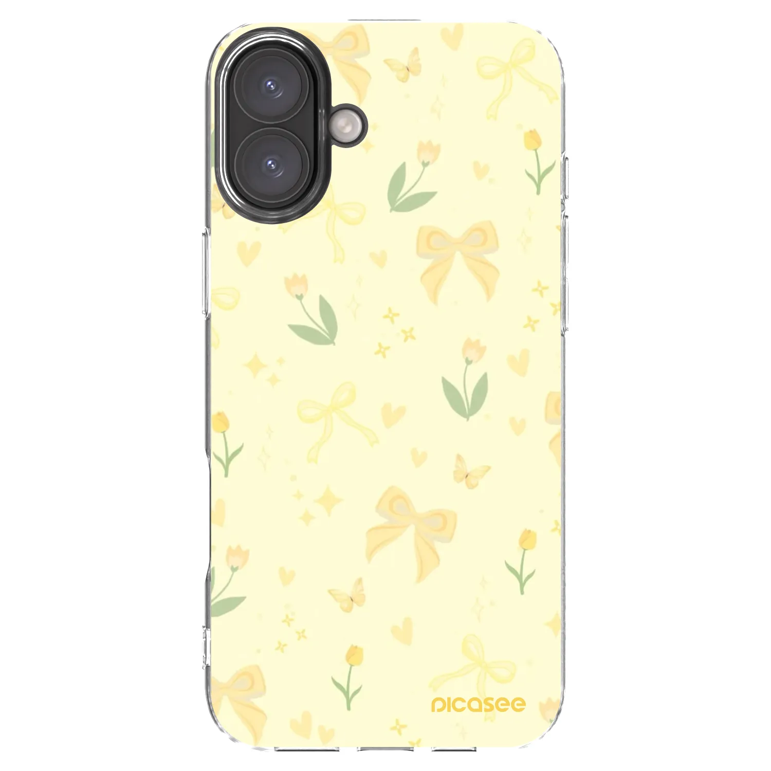 Picasee silikonska prozirna maskica za Apple iPhone 16 Plus - Honey Blossom