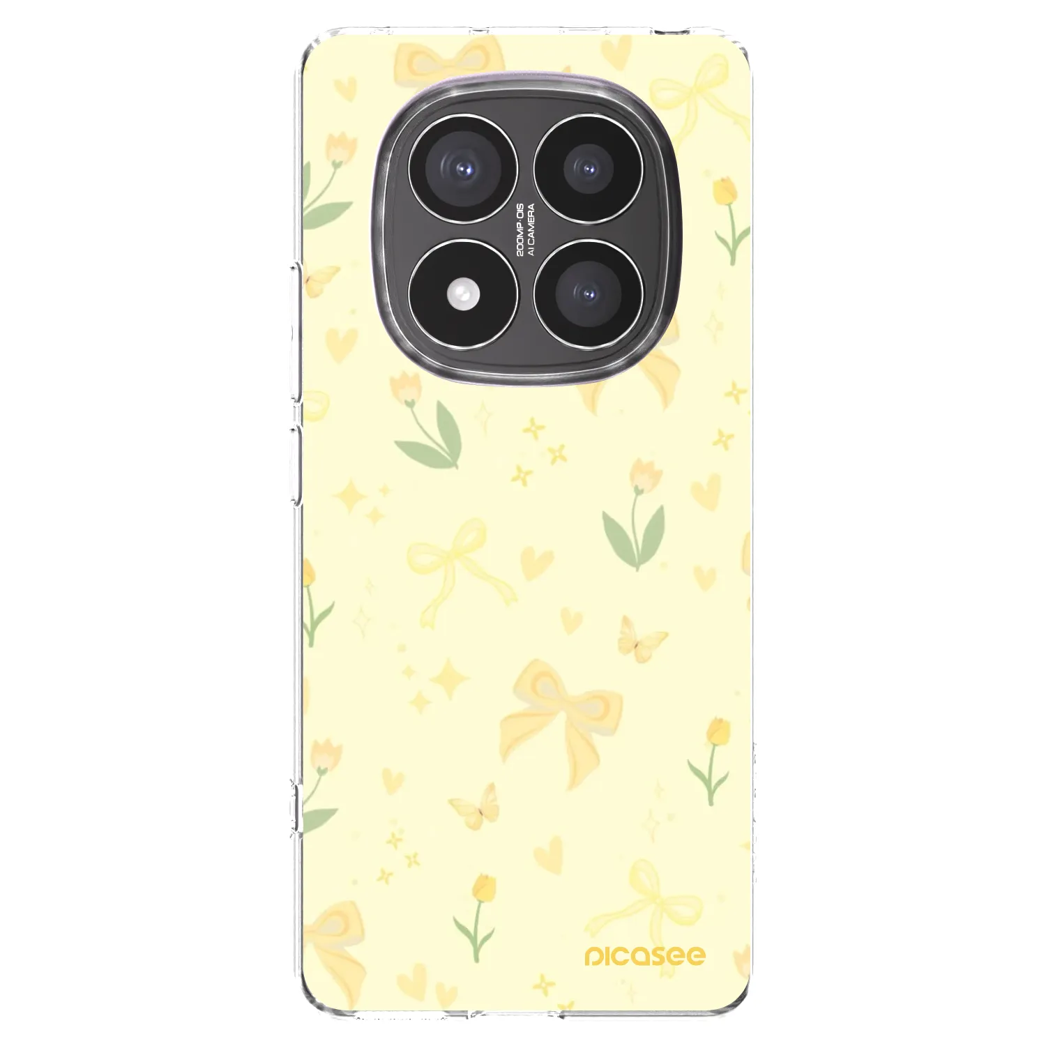 Picasee silikonska prozirna maskica za Xiaomi Redmi Note 14 Pro+ 5G - Honey Blossom