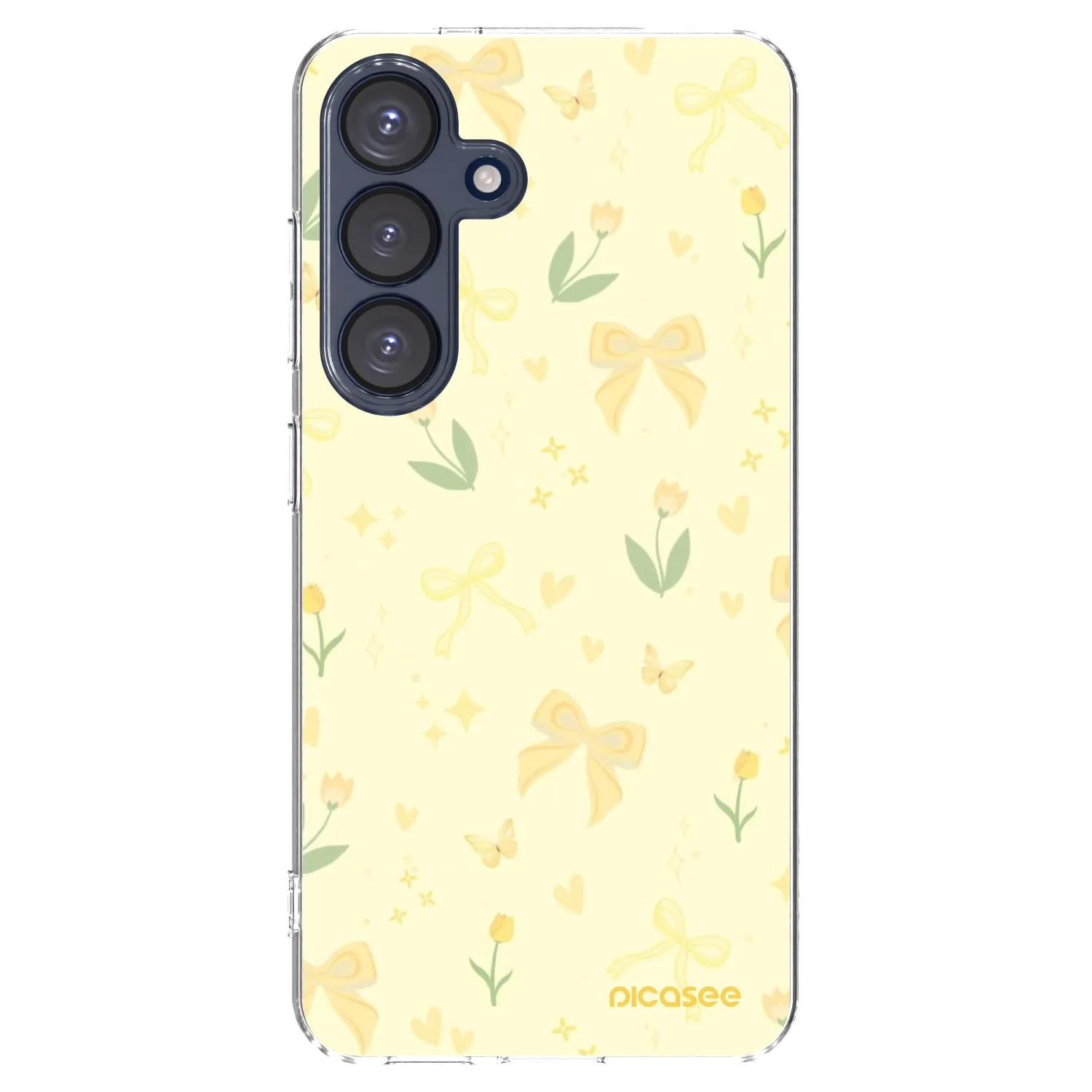Picasee silikonska prozirna maskica za Samsung Galaxy S25 5G - Honey Blossom