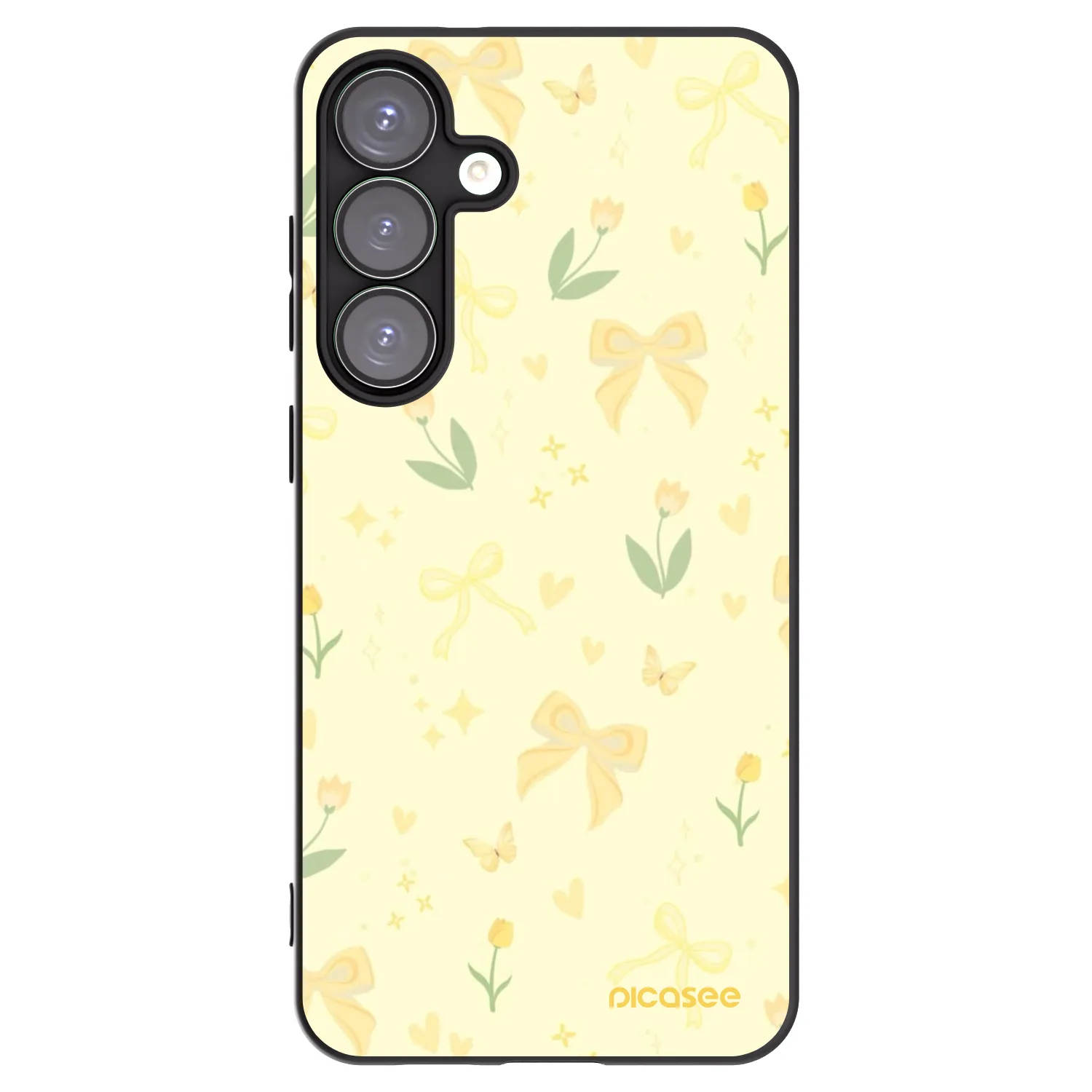 Picasee crna silikonska maskica za Samsung Galaxy S25+ 5G - Honey Blossom