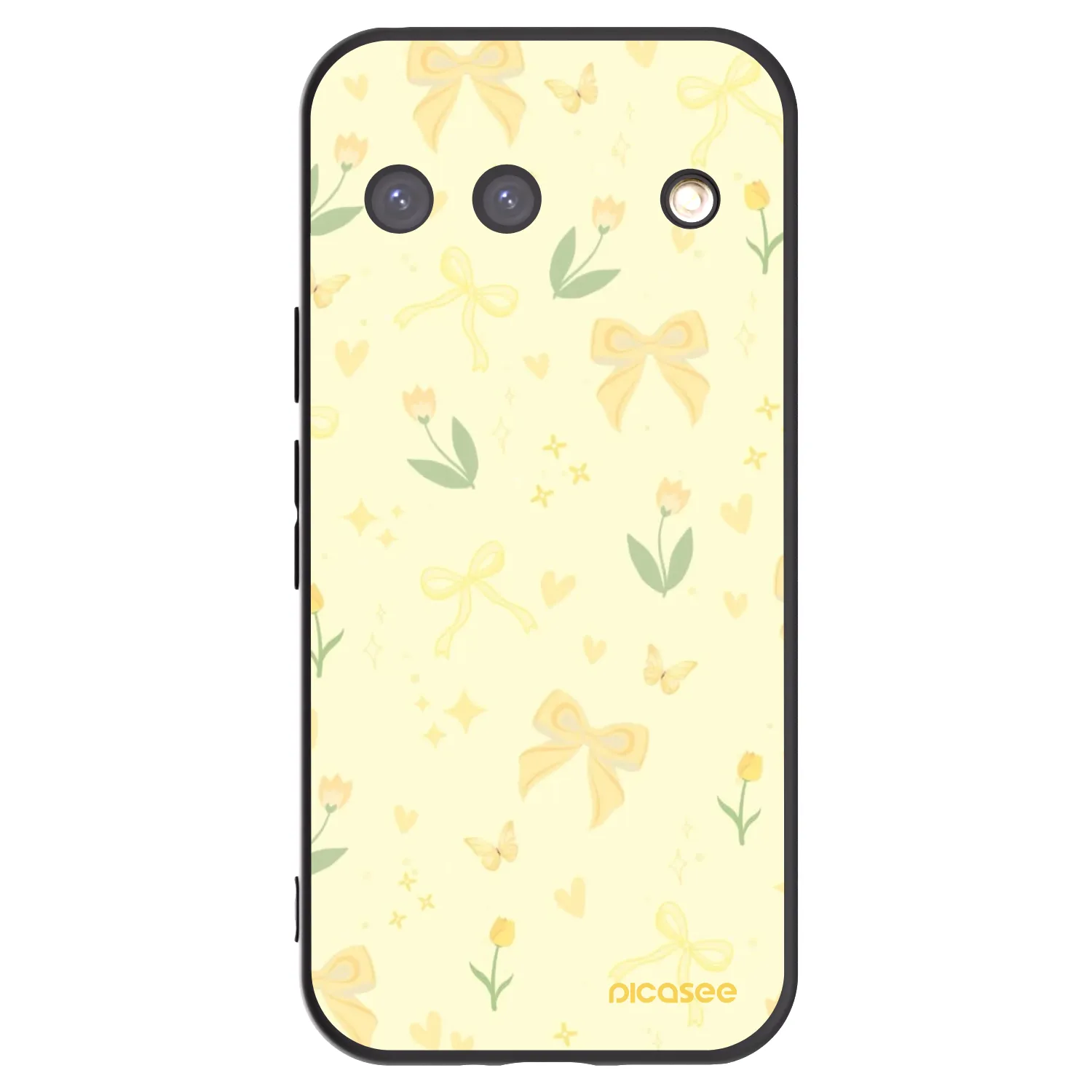 Picasee crna silikonska maskica za Google Pixel 9 - Honey Blossom