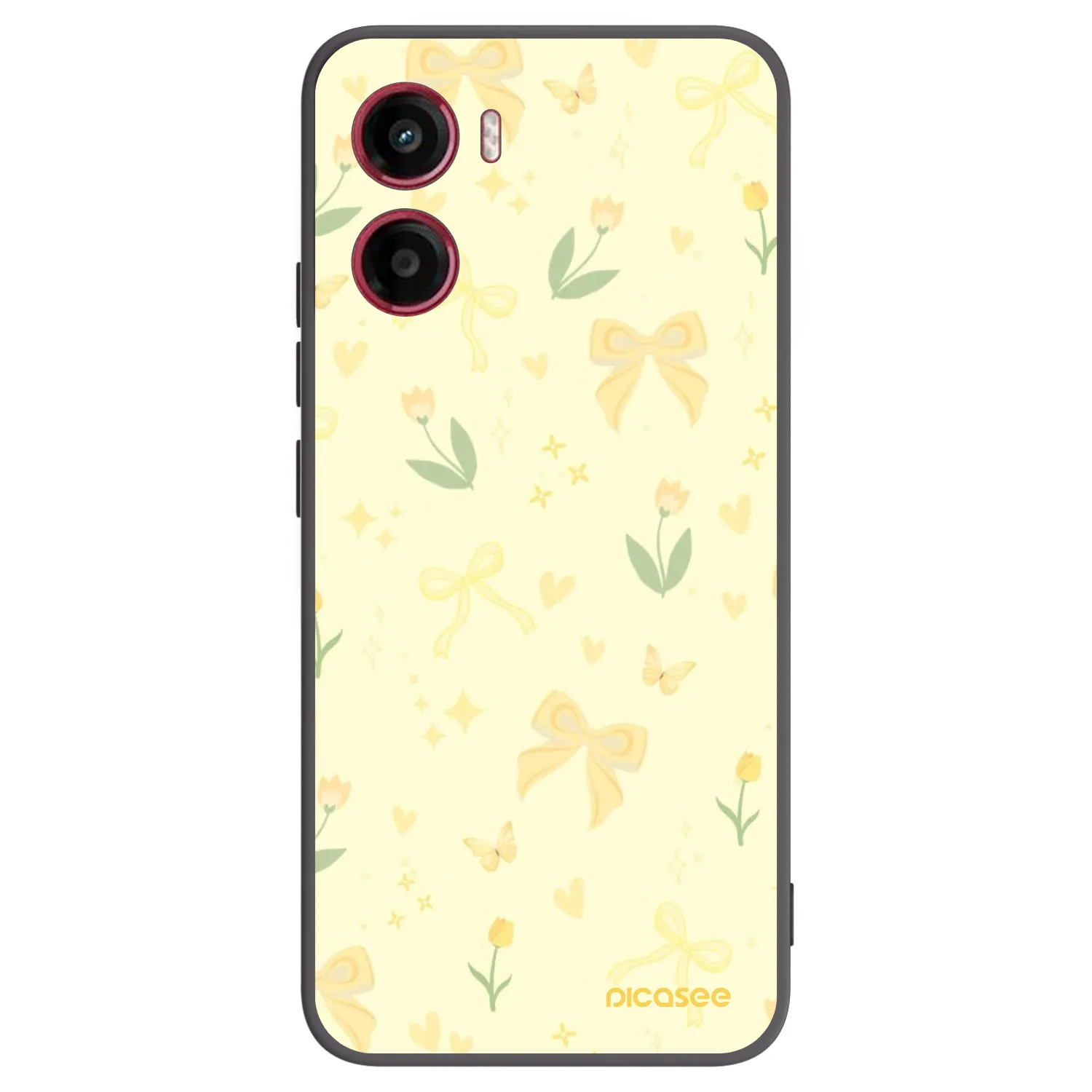 Picasee crna silikonska maskica za Motorola Moto G05 - Honey Blossom