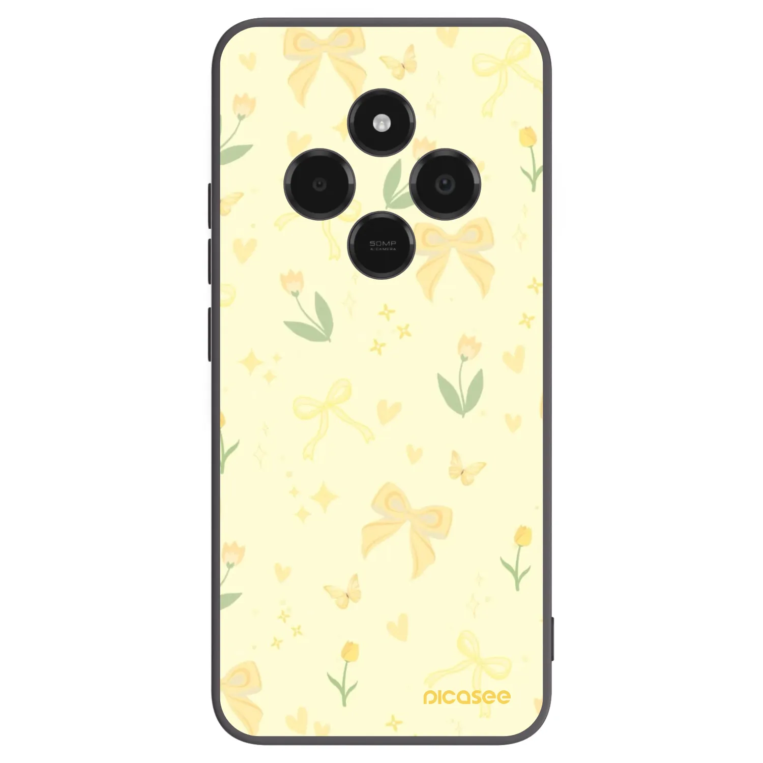 Picasee crna silikonska maskica za Xiaomi Poco C75 - Honey Blossom