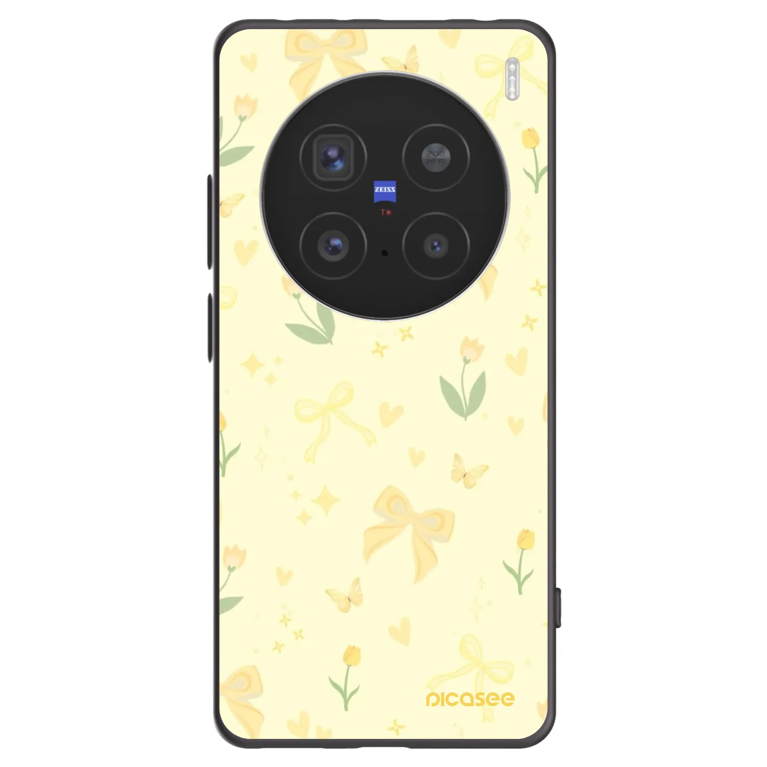 Picasee crna silikonska maskica za Vivo X200 Pro - Honey Blossom