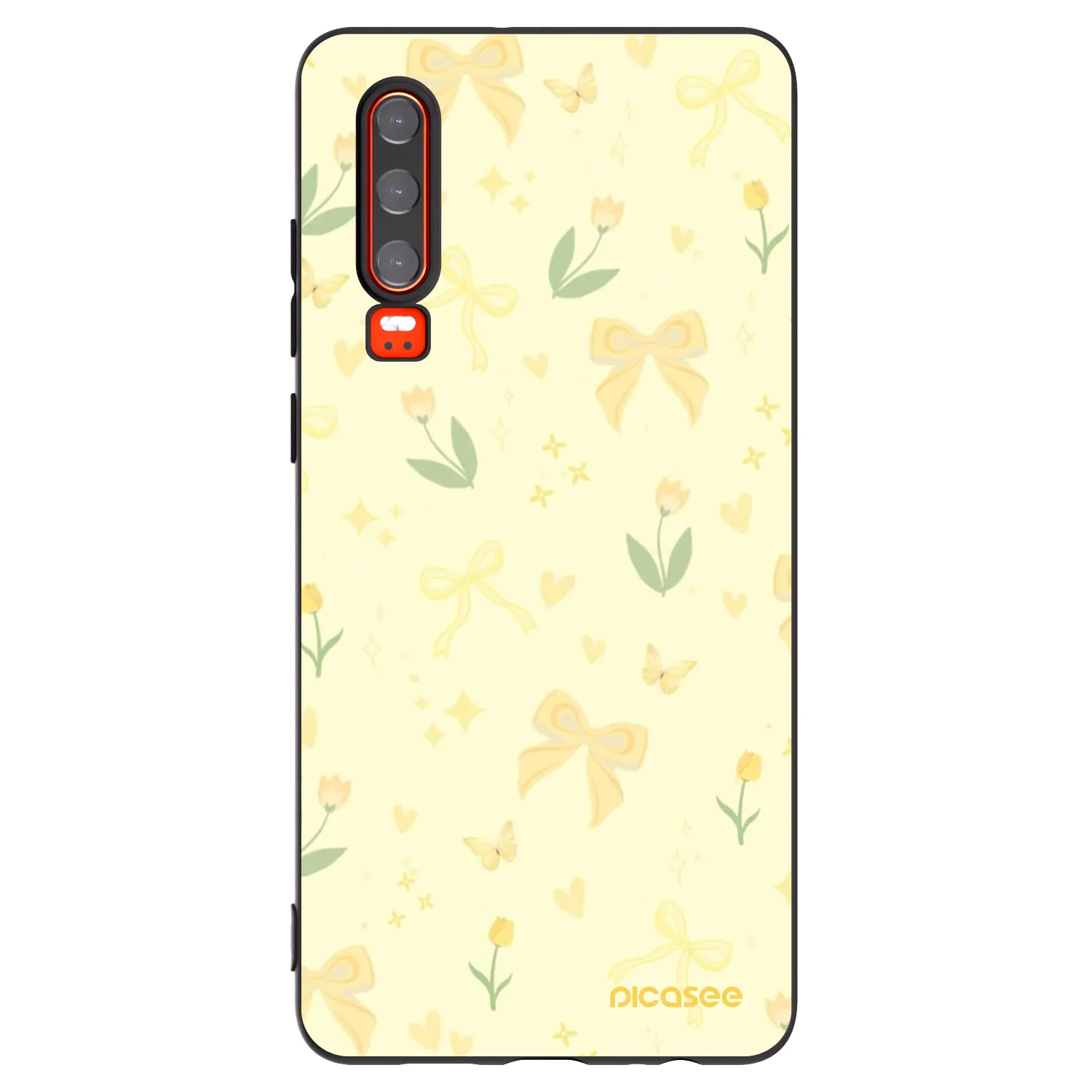 Picasee crna silikonska maskica za Huawei P30 - Honey Blossom